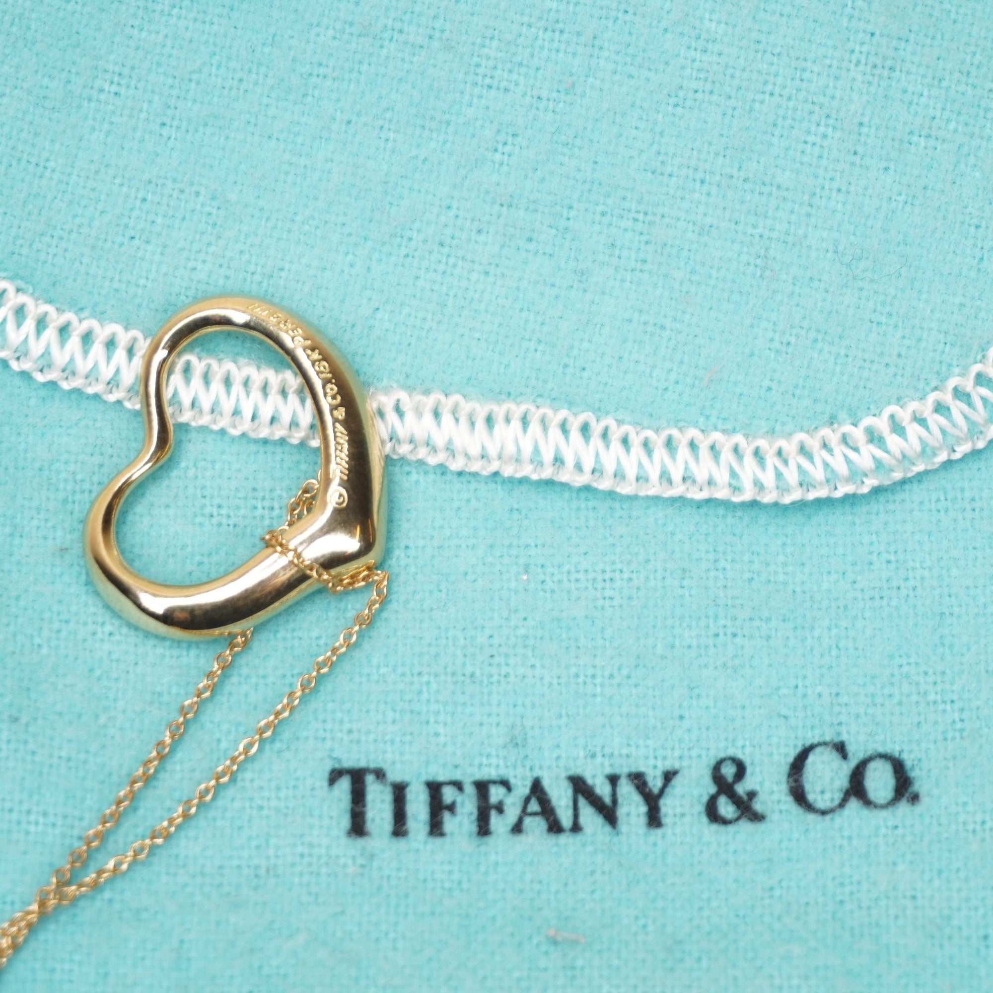 PRE-OWNED Open Heart Necklace 18K Yellow Gold
