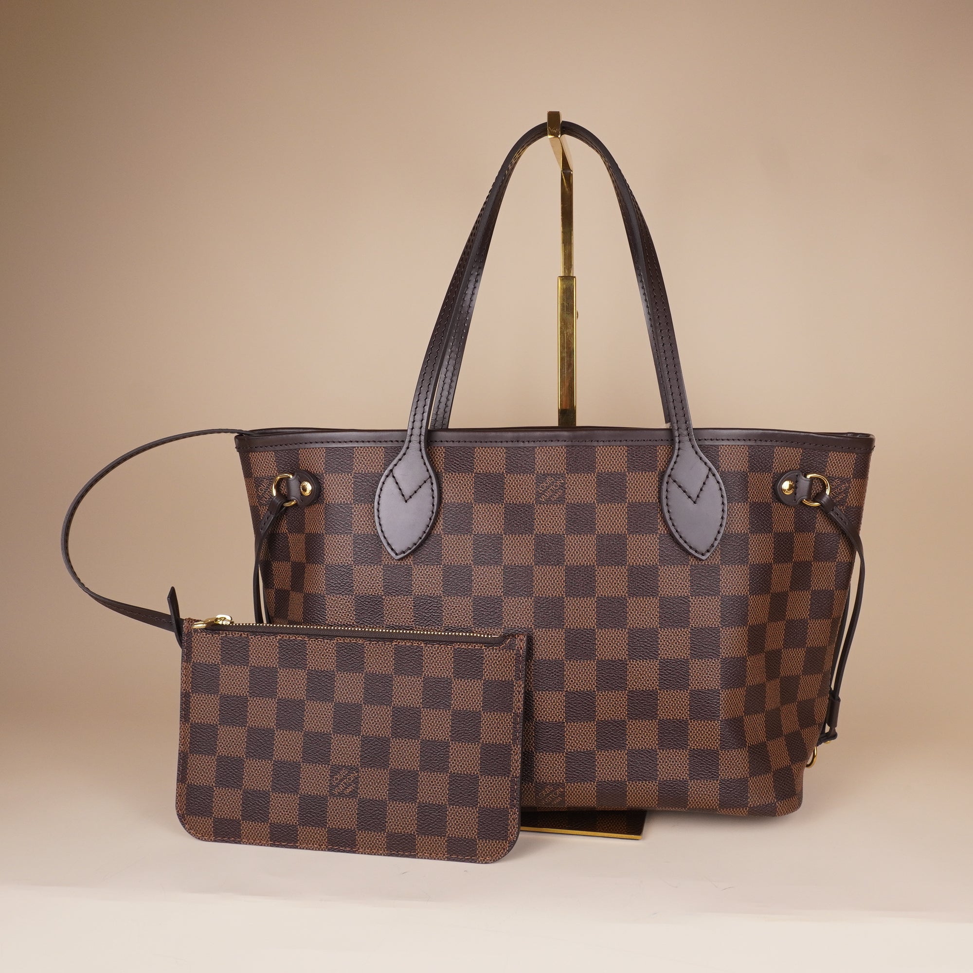 PRE-OWNED LV Damier Ebene Neo Neverfull PM