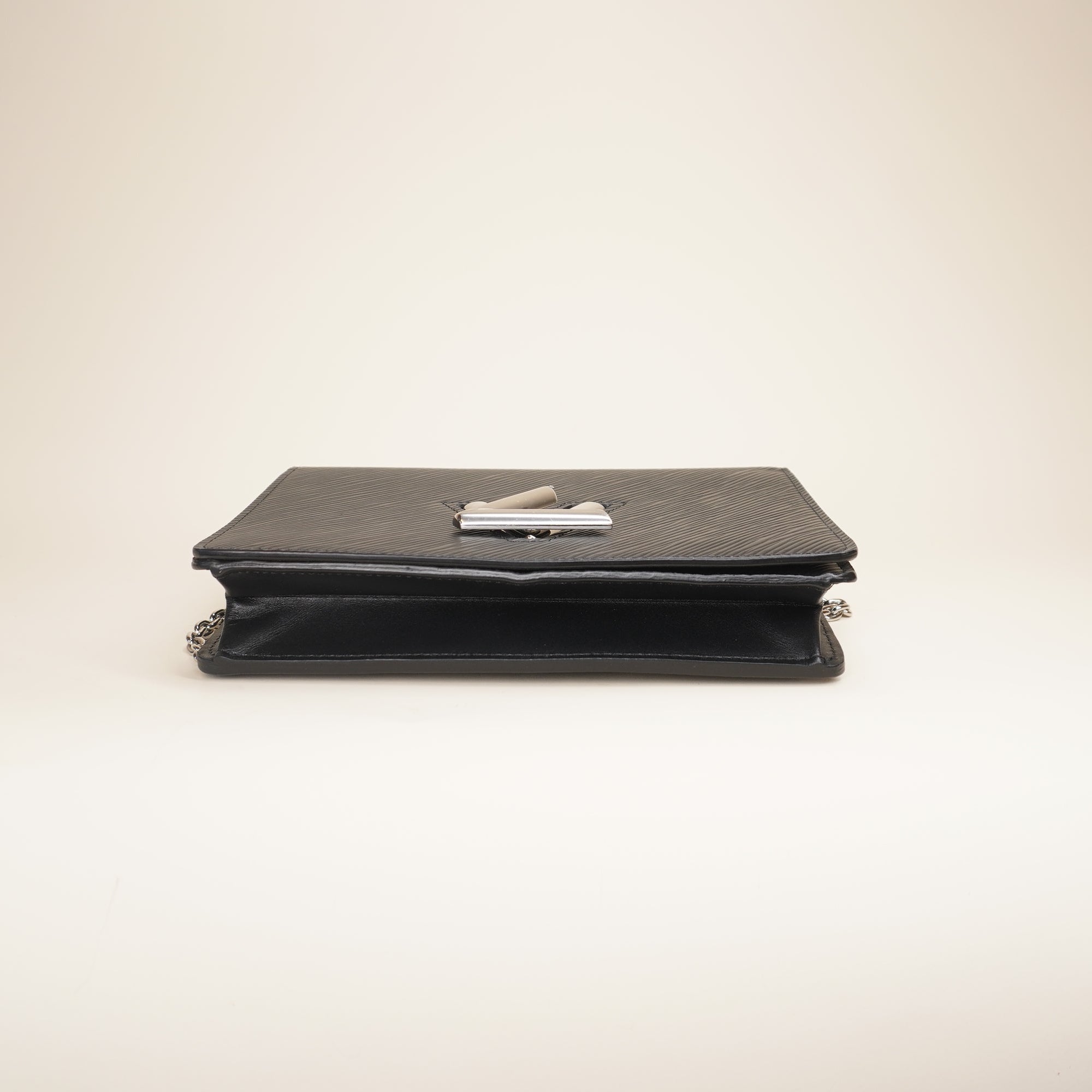 PRE-OWNED LV Black Epi Twist Wallet on a Chain Crossbody Bag