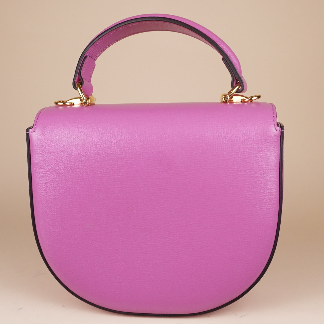 PRE-OWNED GG Azalea Calfskin Mini Top Handle Horsebit 1955 Crossbody Bag Libre Pink
