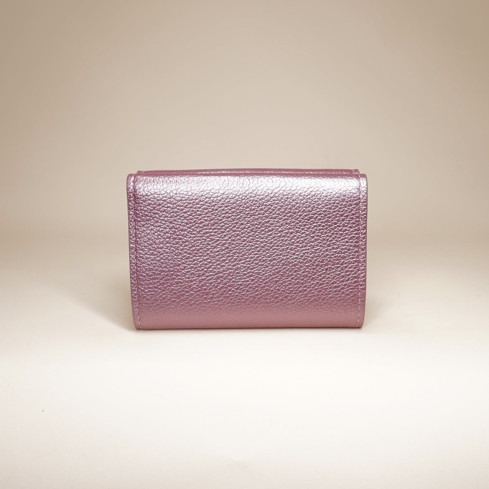 PRE-OWNED LV Lockmini Short Wallet Lockme Pink Silver