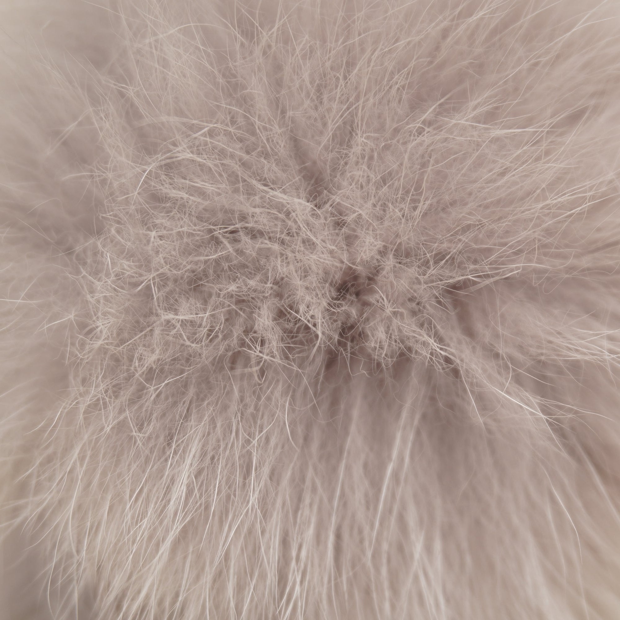 PRE-OWNED Fox Fur Pom Pom Bag Charm Grey