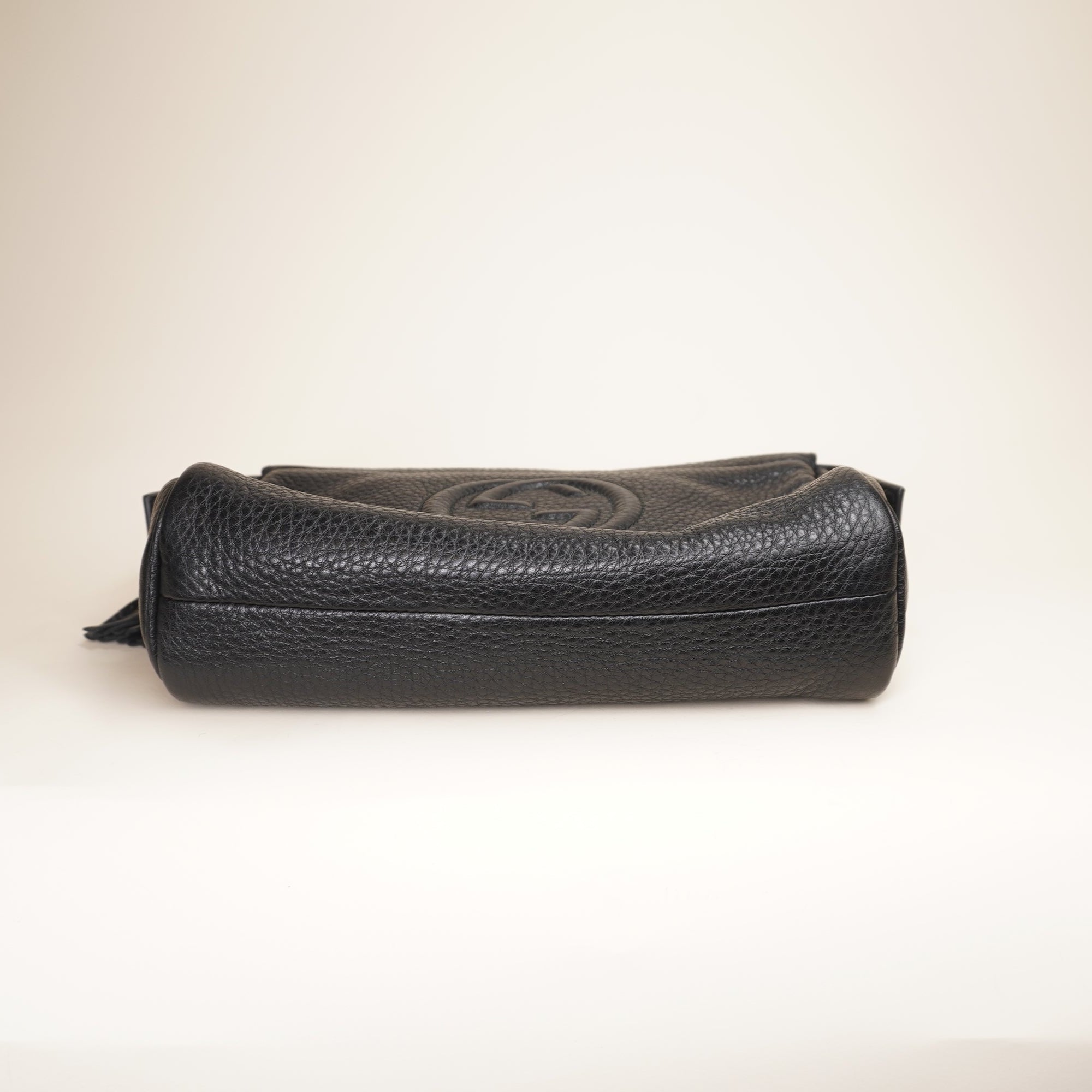 PRE-OWNED Black Pebbled Leather Soho Cosmetic Pouch