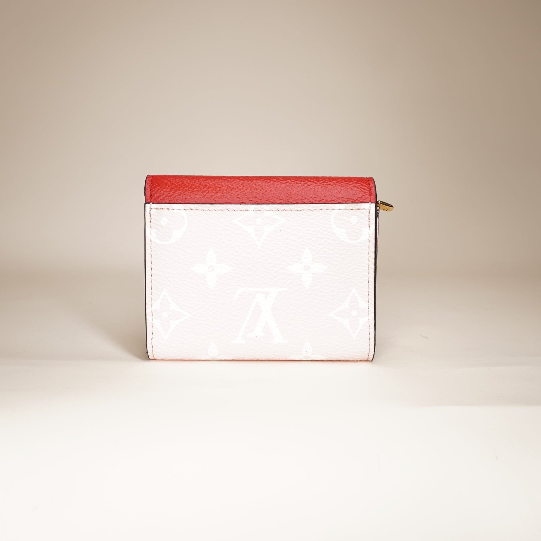 PRE-OWNED LV Rouge Rose Monogram Giant Canvas Zoé Wallet