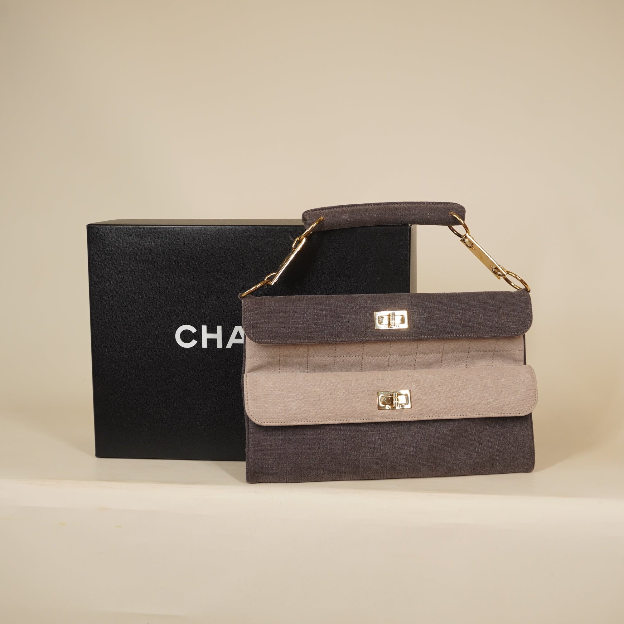 PRE-OWNED CC Mademoiselle Double Reissue Flap Bag
