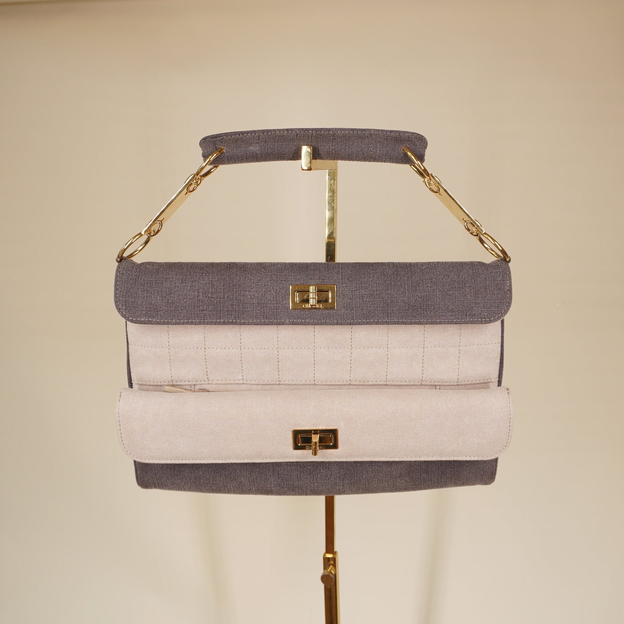 PRE-OWNED CC Mademoiselle Double Reissue Flap Bag