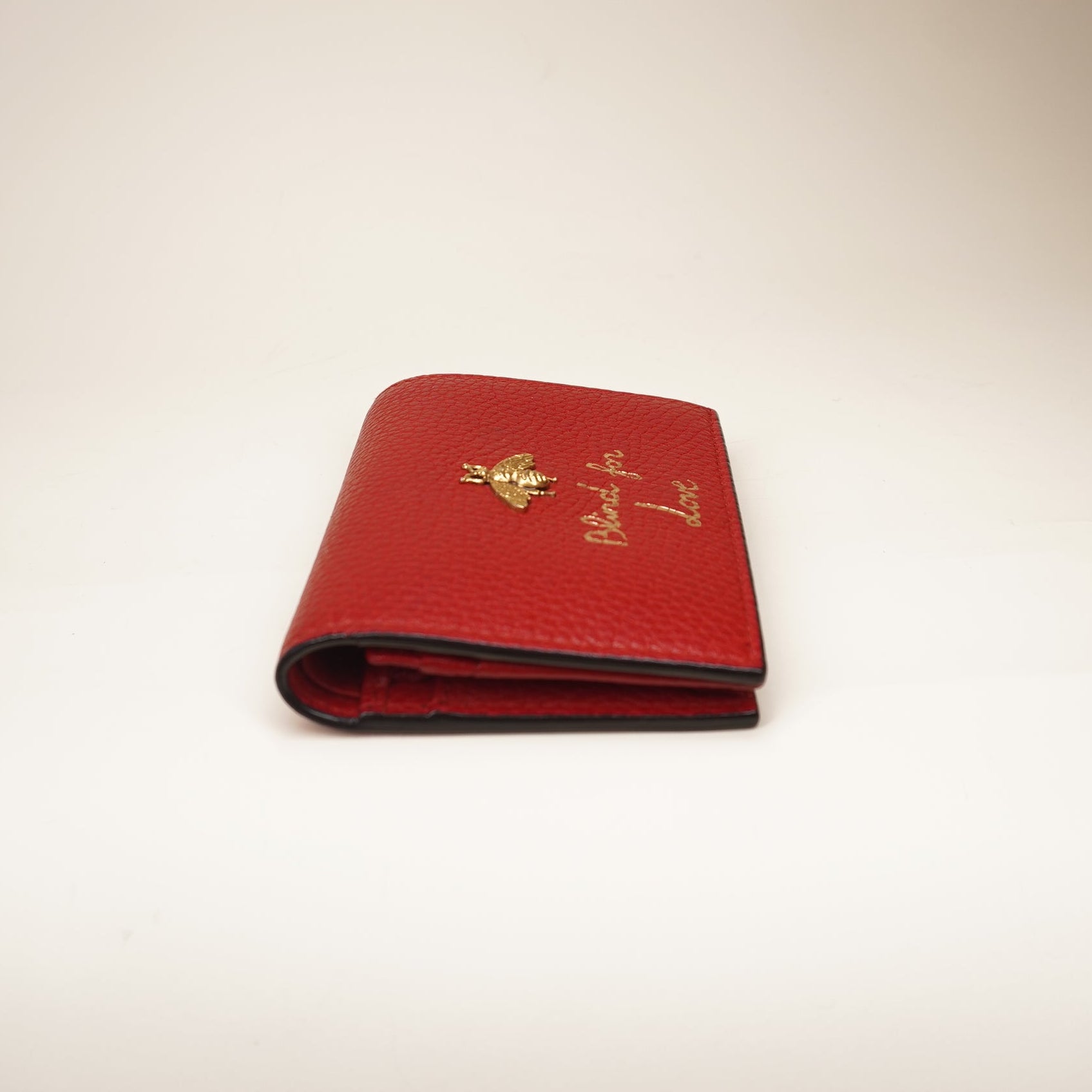 PRE-OWNED Blind For Love Bee Accent Red Compact Wallet