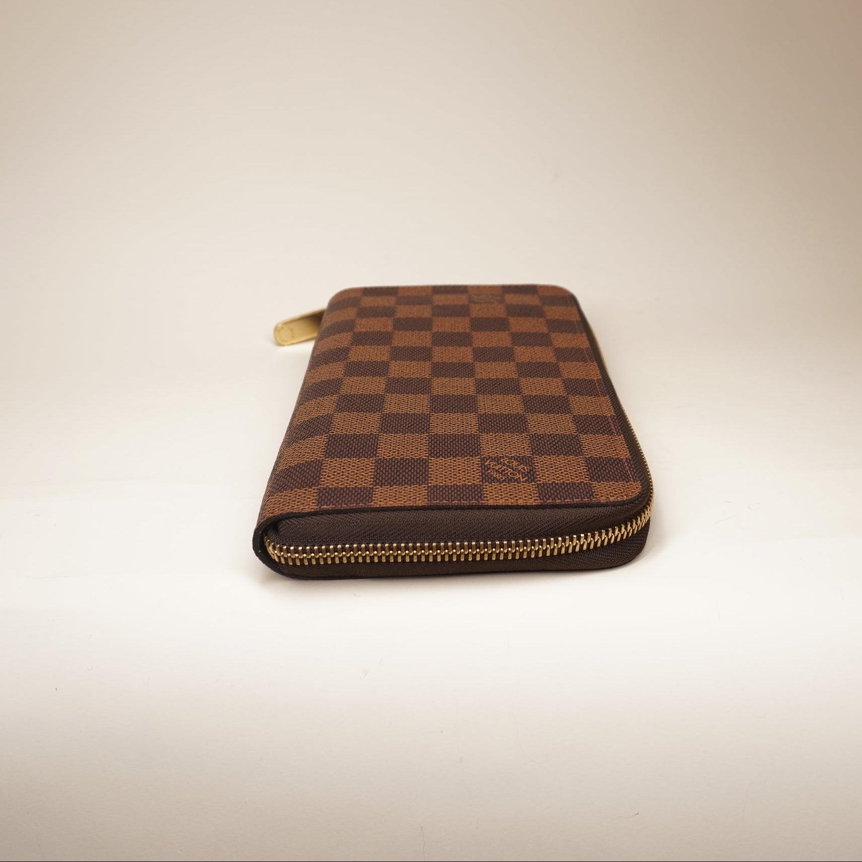 PRE-OWNED LV Damier Ebene Canvas Zippy Organizer Wallet