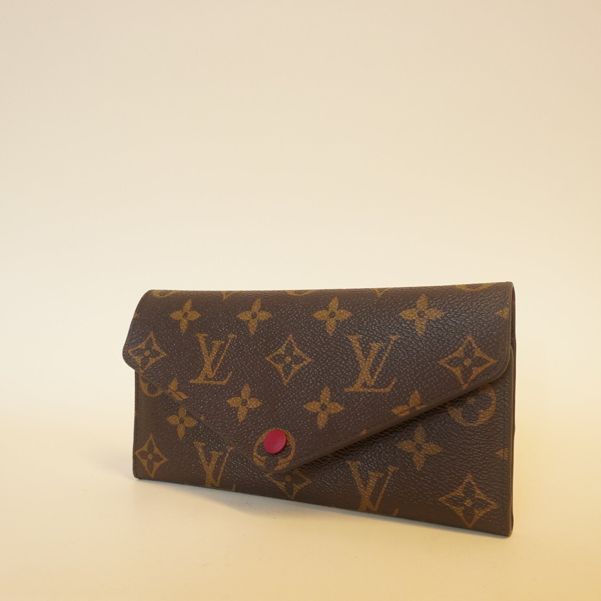 PRE-OWNED Monogram Canvas Josephine Wallet Fuchsia