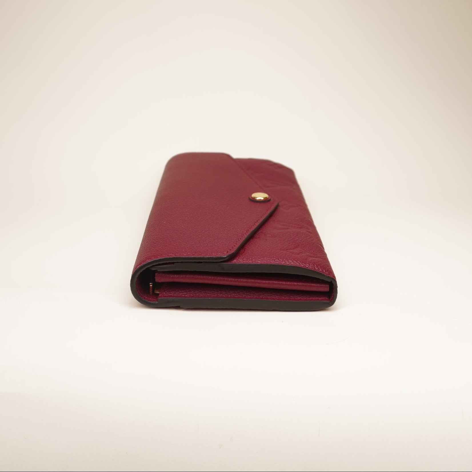 PRE-OWNED LV Empreinte Sarah Burgundy Long Wallet 