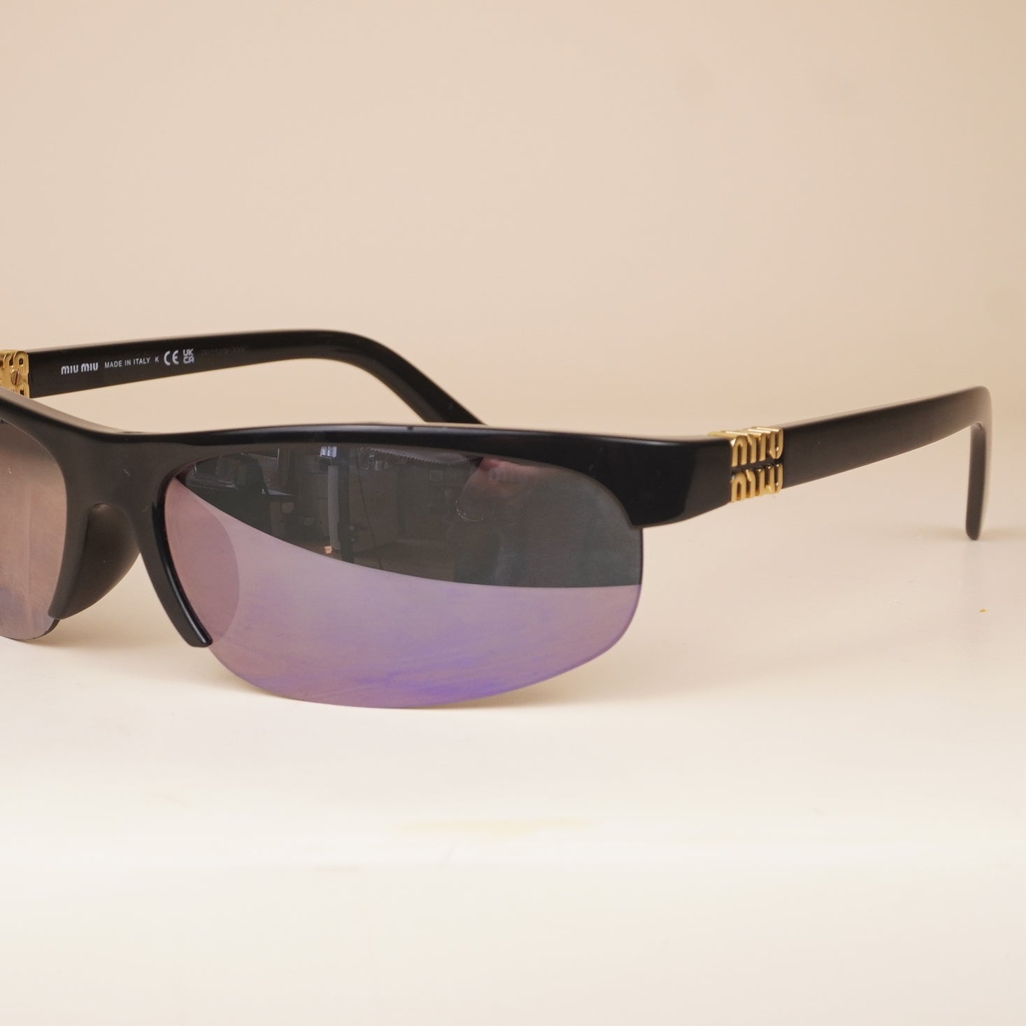 PRE-OWNED Oval Mirror Sunglasses in Metal