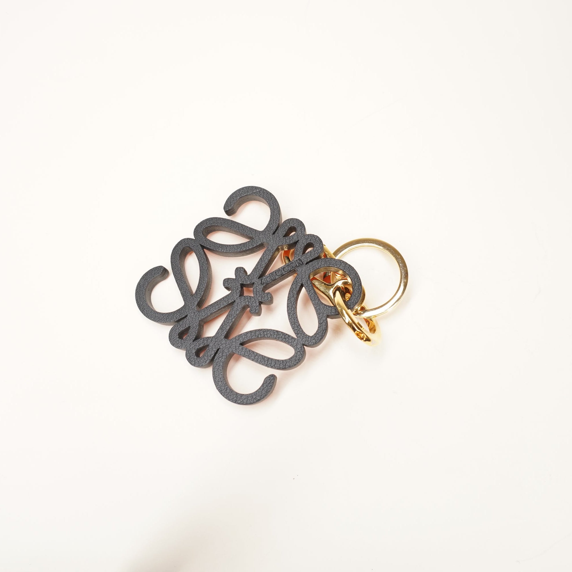 PRE-OWNED Leather Anagram Orange Charm