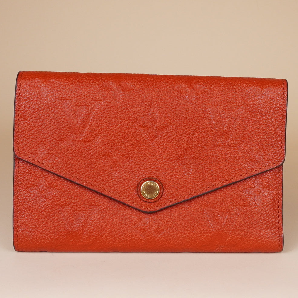 PRE-OWNED LV Orient Empreinte Leather Compact Curieuse Wallet