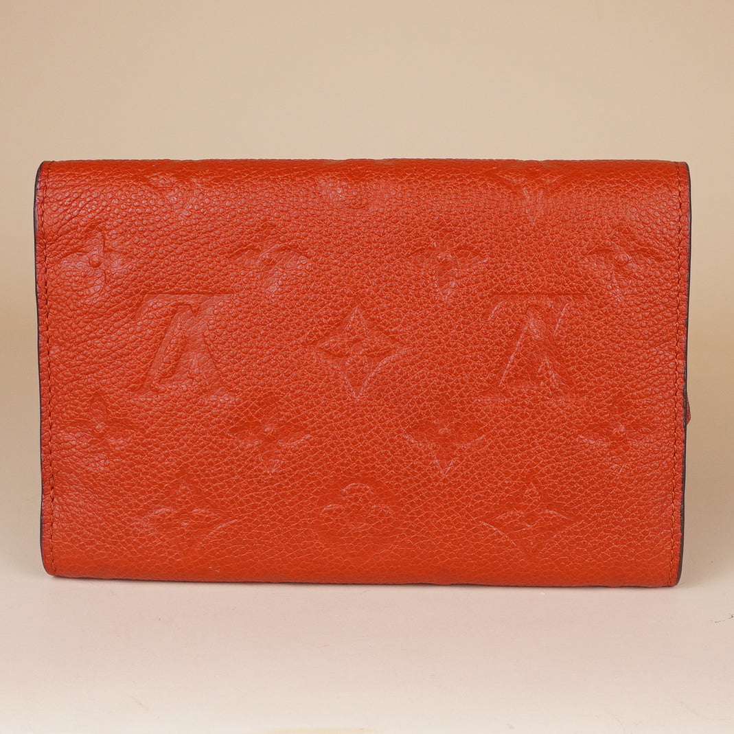 PRE-OWNED LV Orient Empreinte Leather Compact Curieuse Wallet