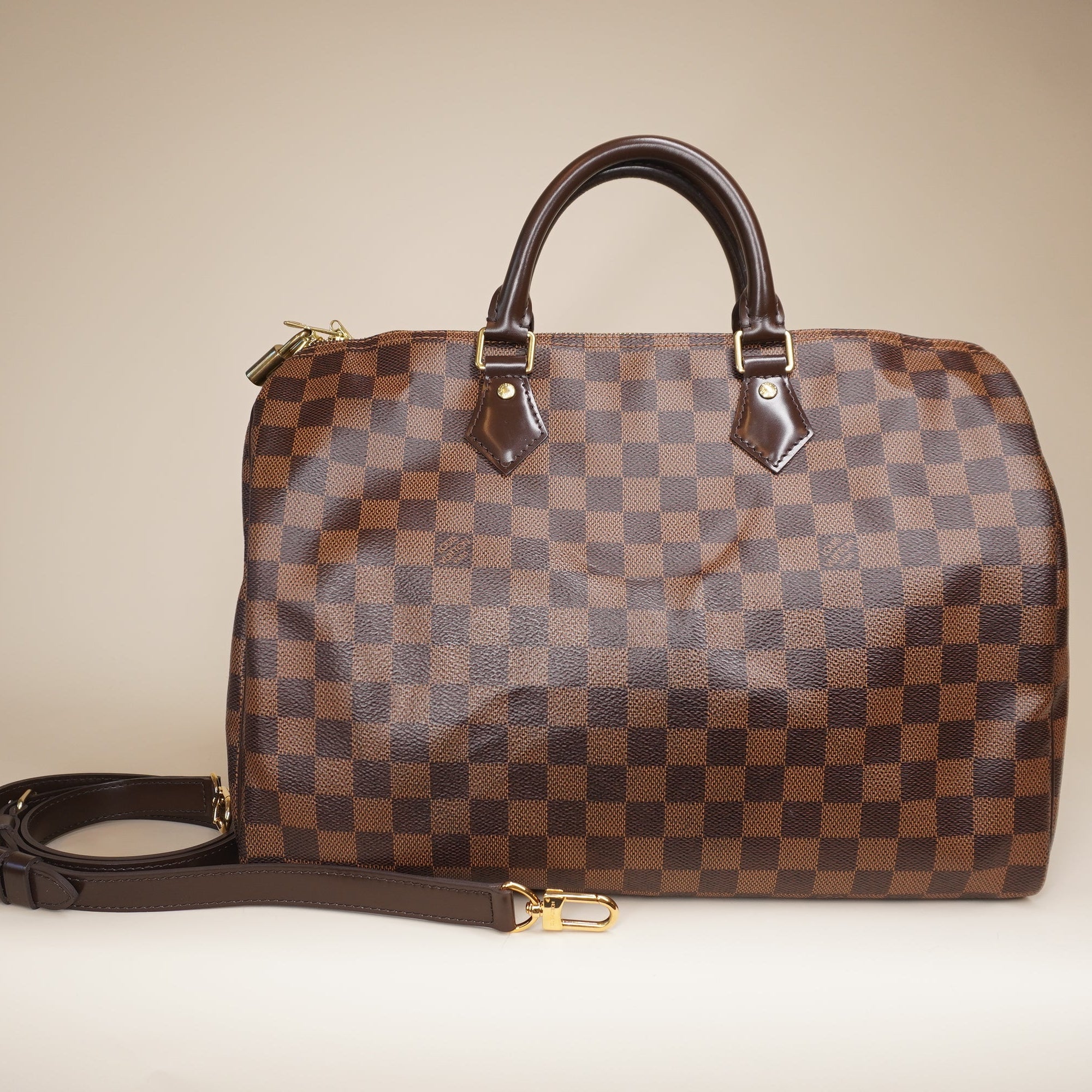 PRE-OWNED LV Damier Canvas Speedy 30 Bandouliere