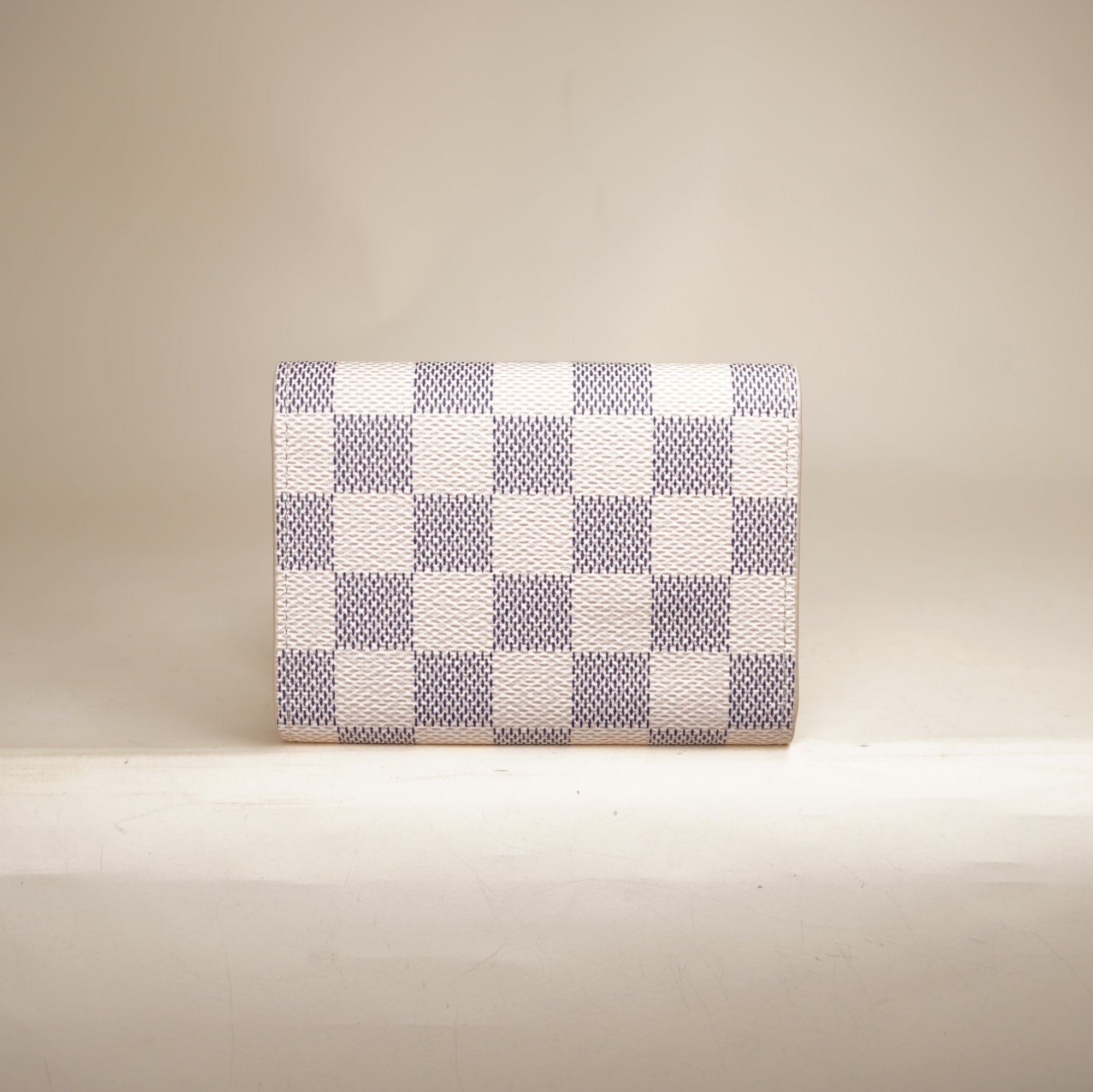 PRE-OWNED LV Damier Azur Rosalie Coin Purse Rose Ballerine