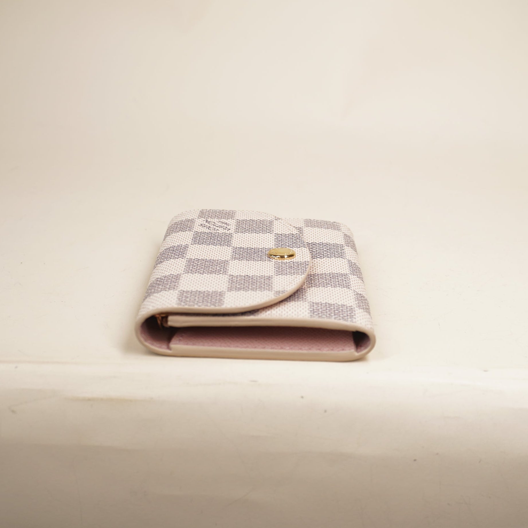 PRE-OWNED LV Damier Azur Rosalie Coin Purse Rose Ballerine