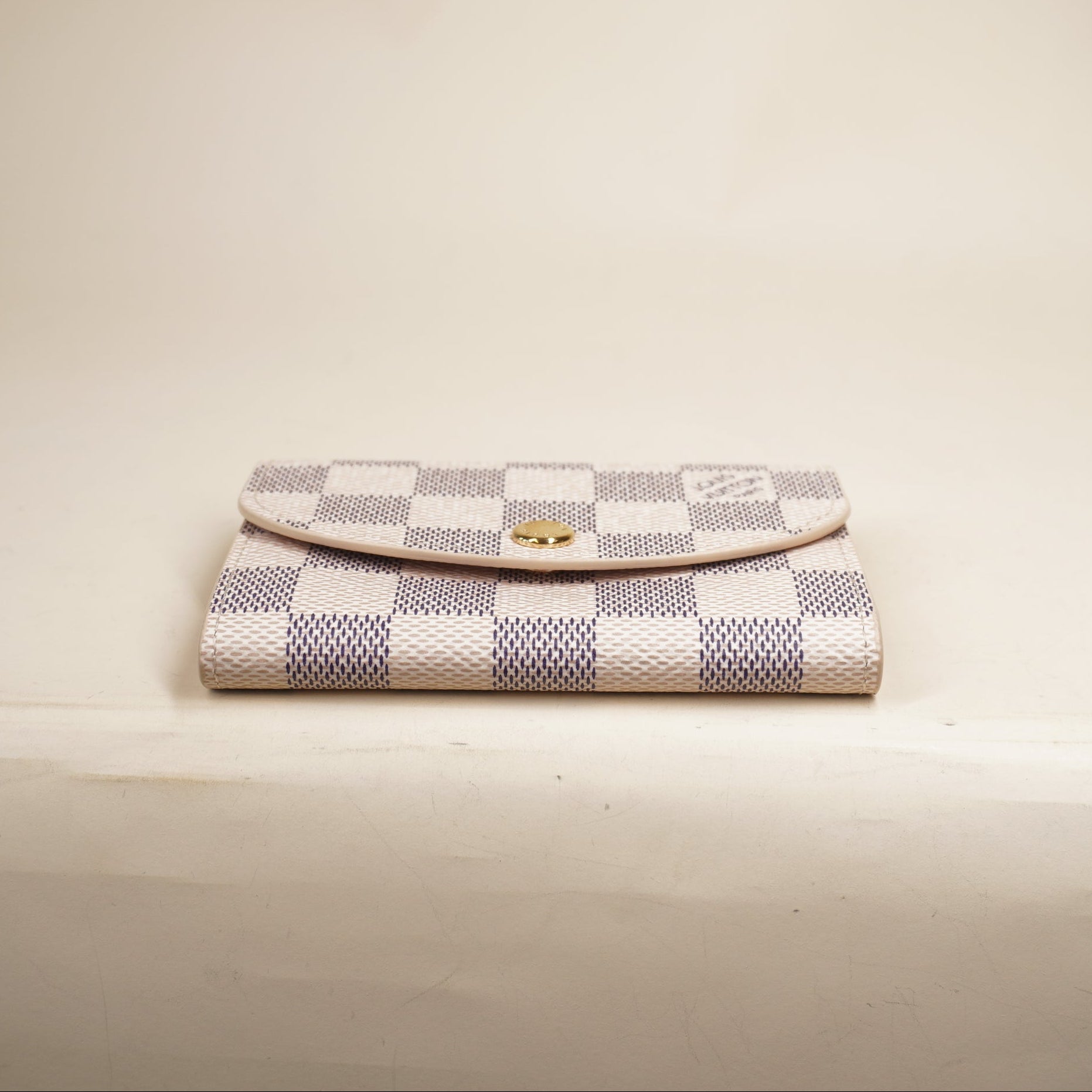 PRE-OWNED LV Damier Azur Rosalie Coin Purse Rose Ballerine