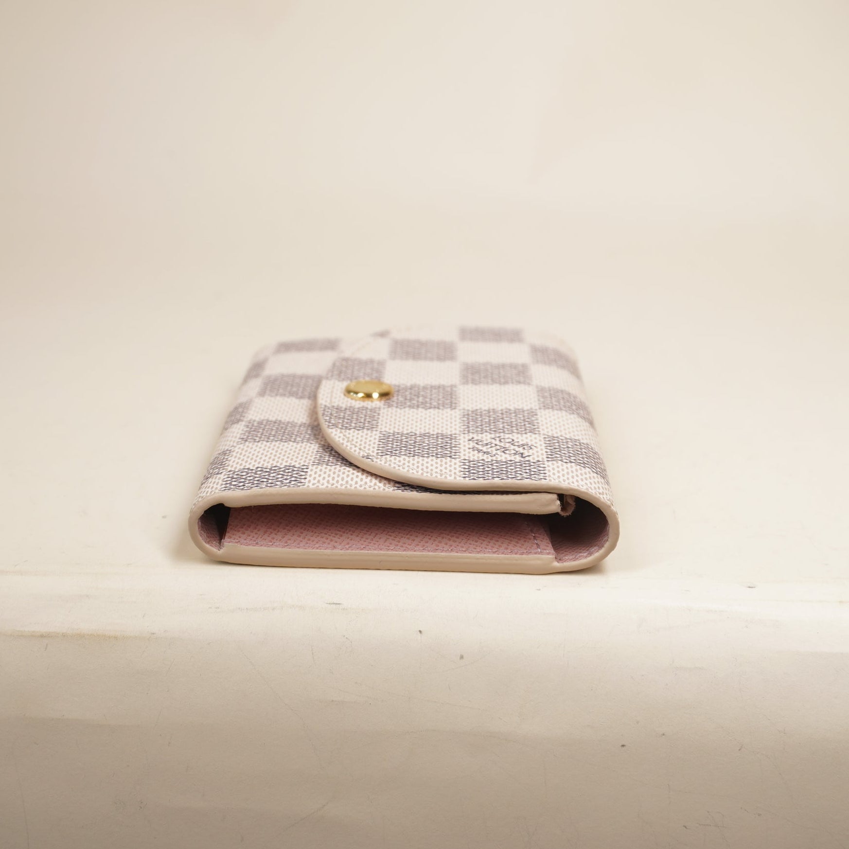 PRE-OWNED LV Damier Azur Rosalie Coin Purse Rose Ballerine