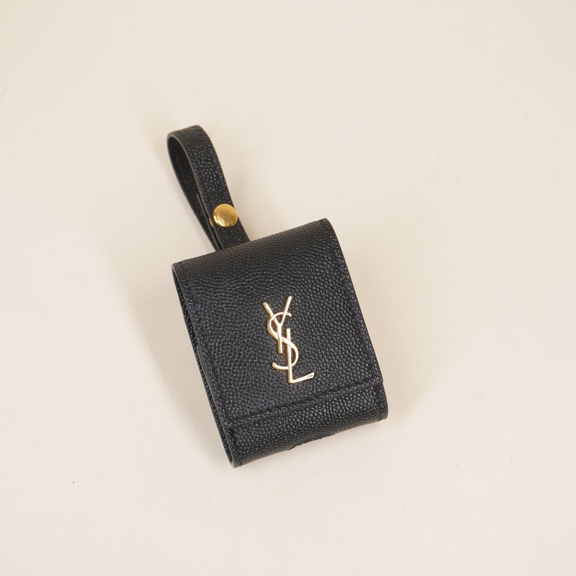 PRE-OWNED Grain De Poudre Monogram Airpods Case Black