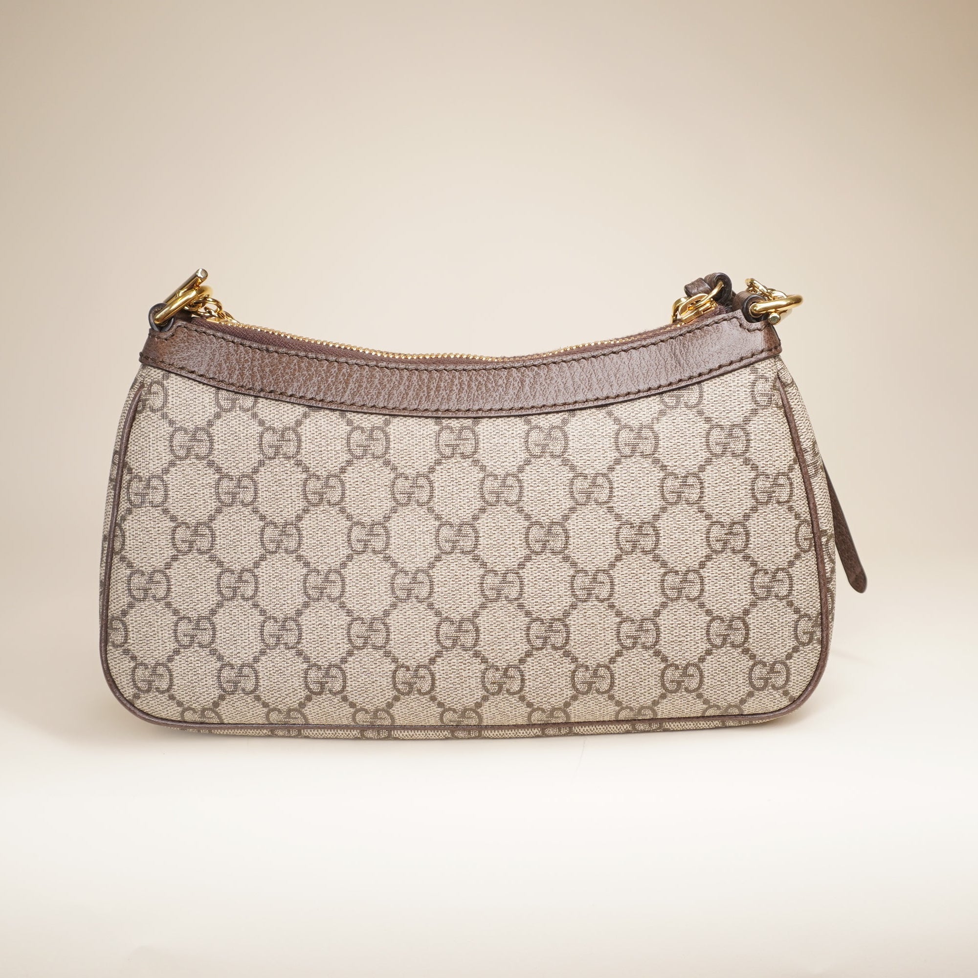 PRE-OWNED Ophidia GG Coated Canvas Strawberry Shoulder Bag