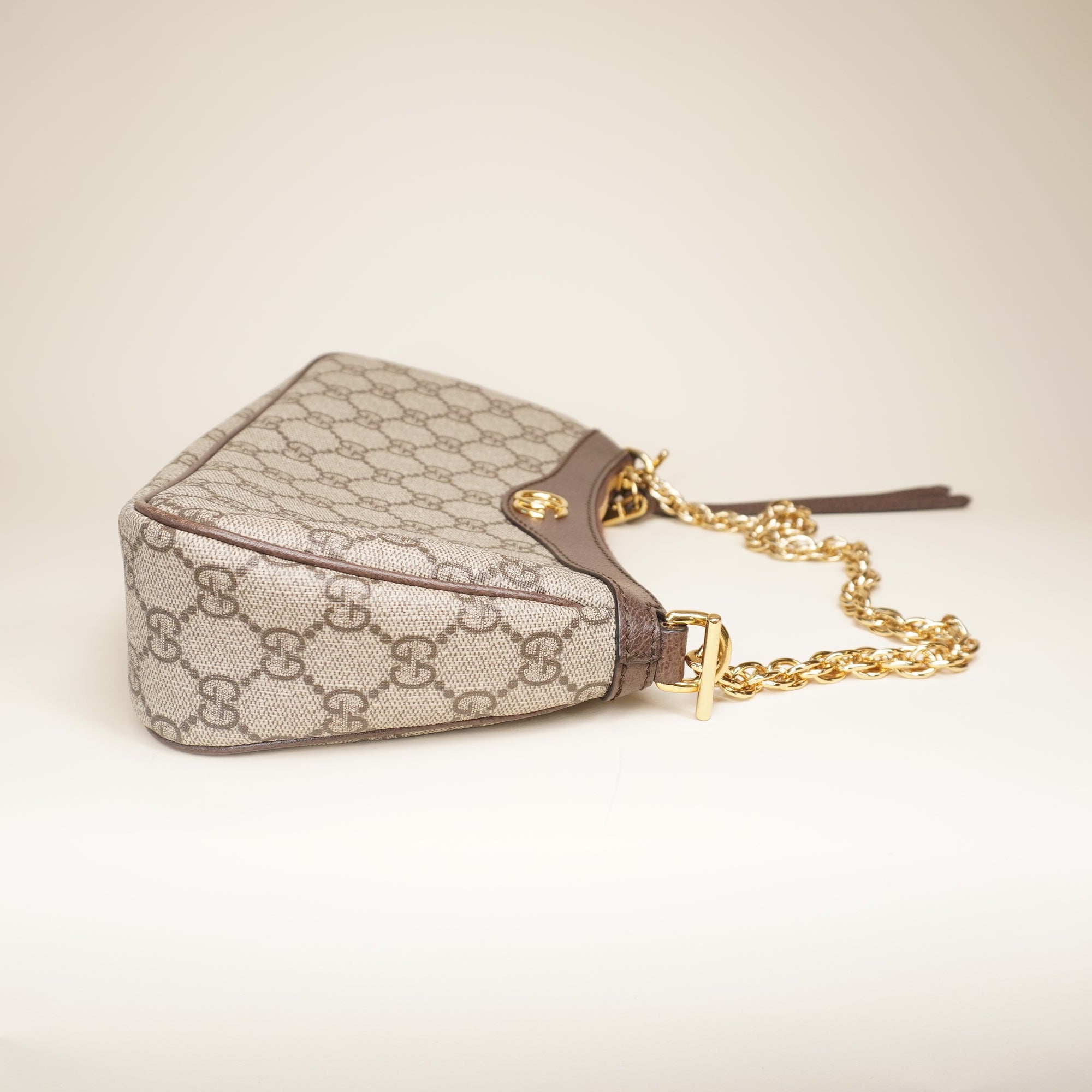 PRE-OWNED Ophidia GG Coated Canvas Strawberry Shoulder Bag