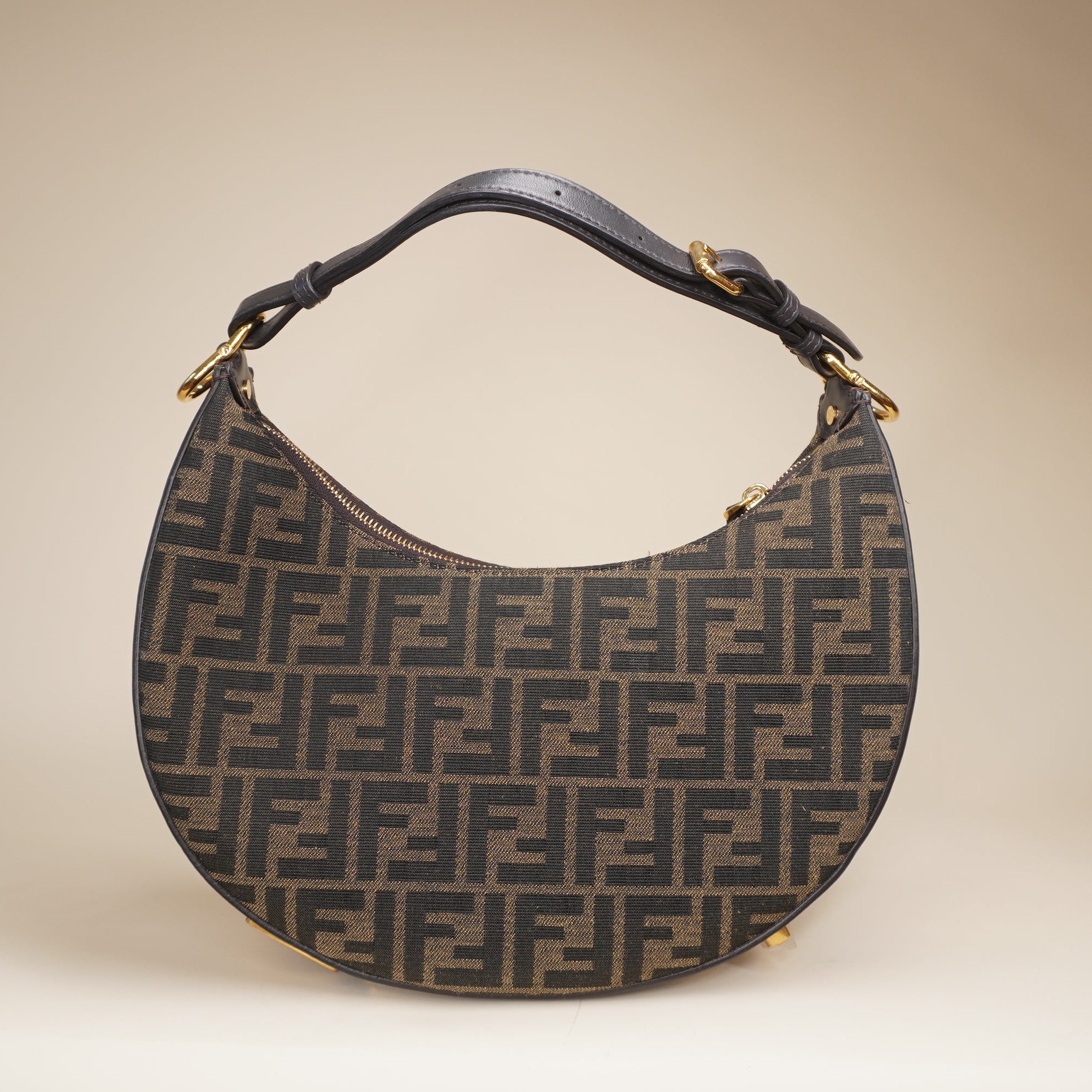 PRE-OWNED FF Small Fendigraphy Monogram Canvas Shoulder Bag