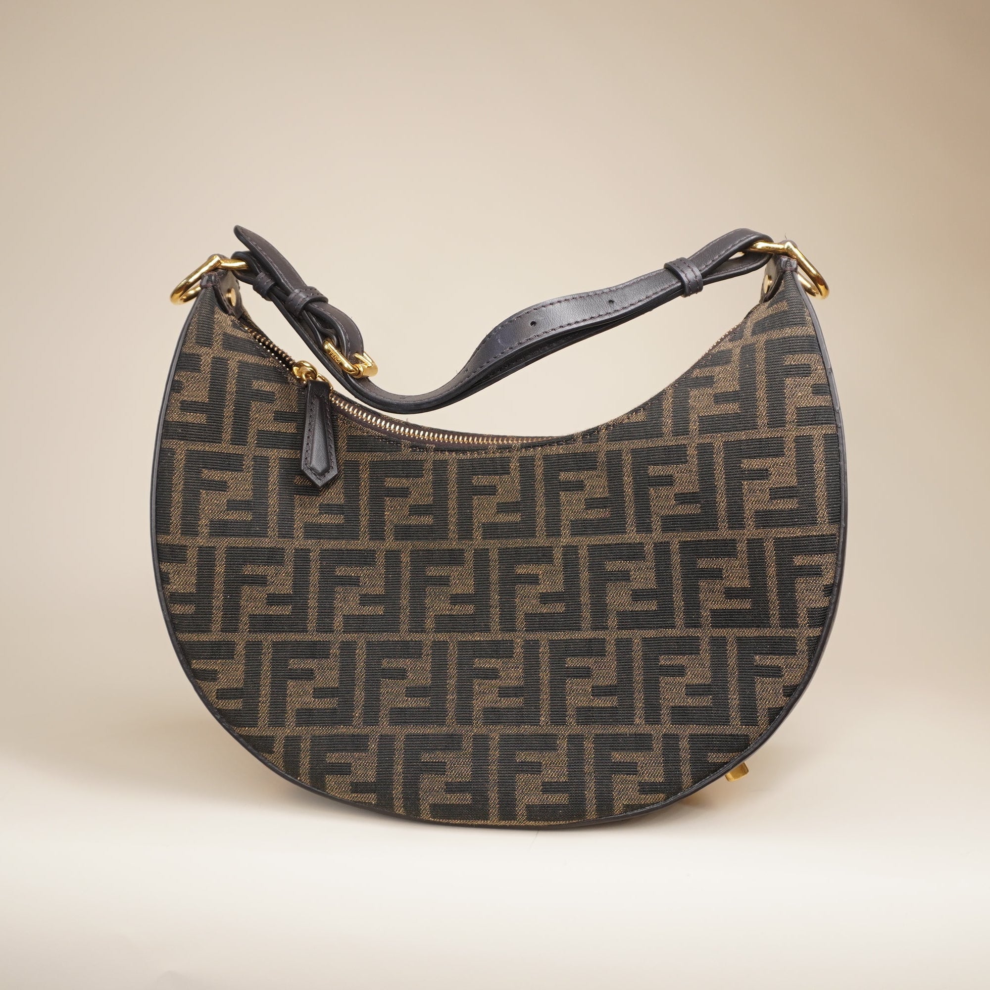 PRE-OWNED FF Small Fendigraphy Monogram Canvas Shoulder Bag