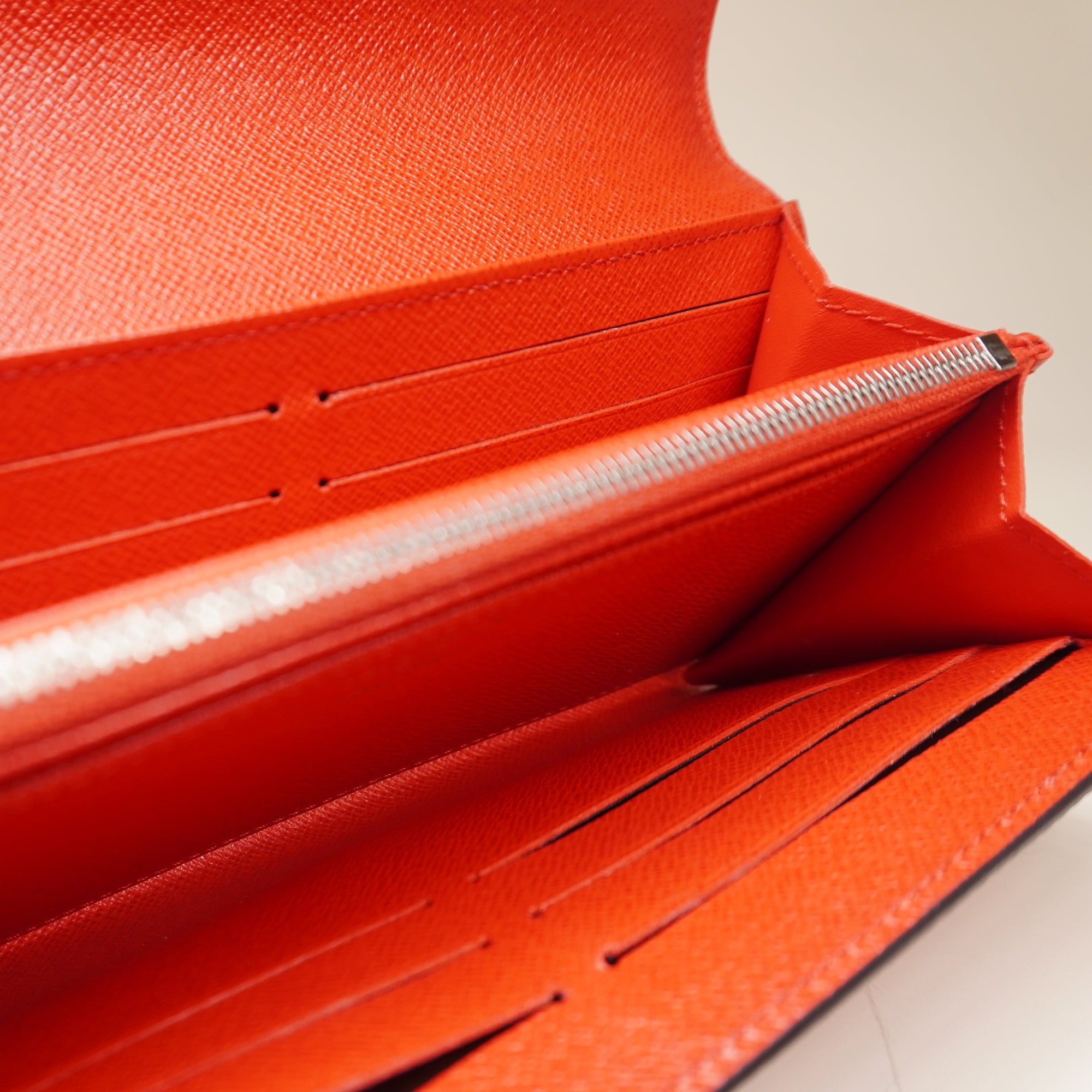 PRE-OWNED LV Epi Twist Wallet Coquelicot Red Orange