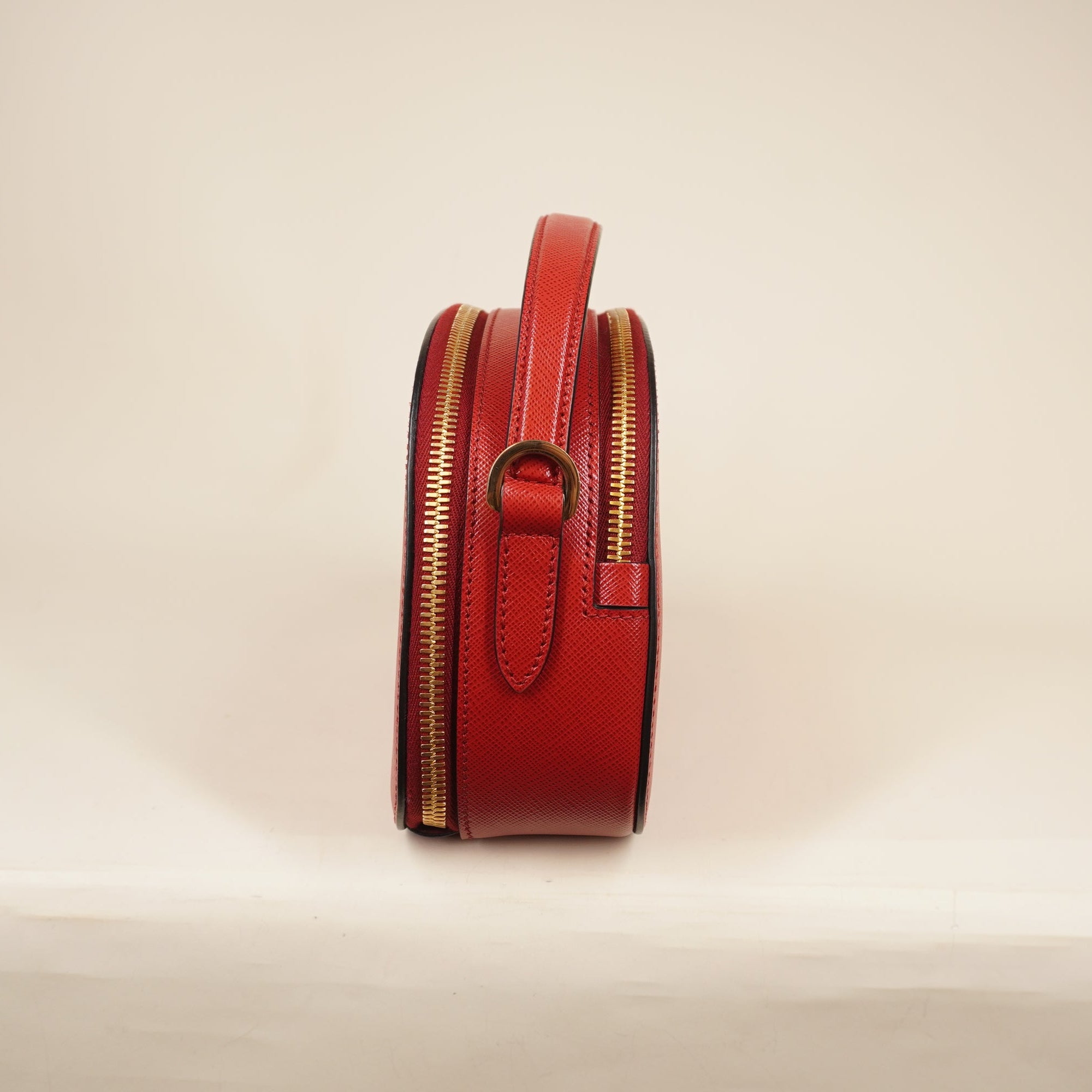 PRE-OWNED Saffiano Lux Odette Crossbody Red