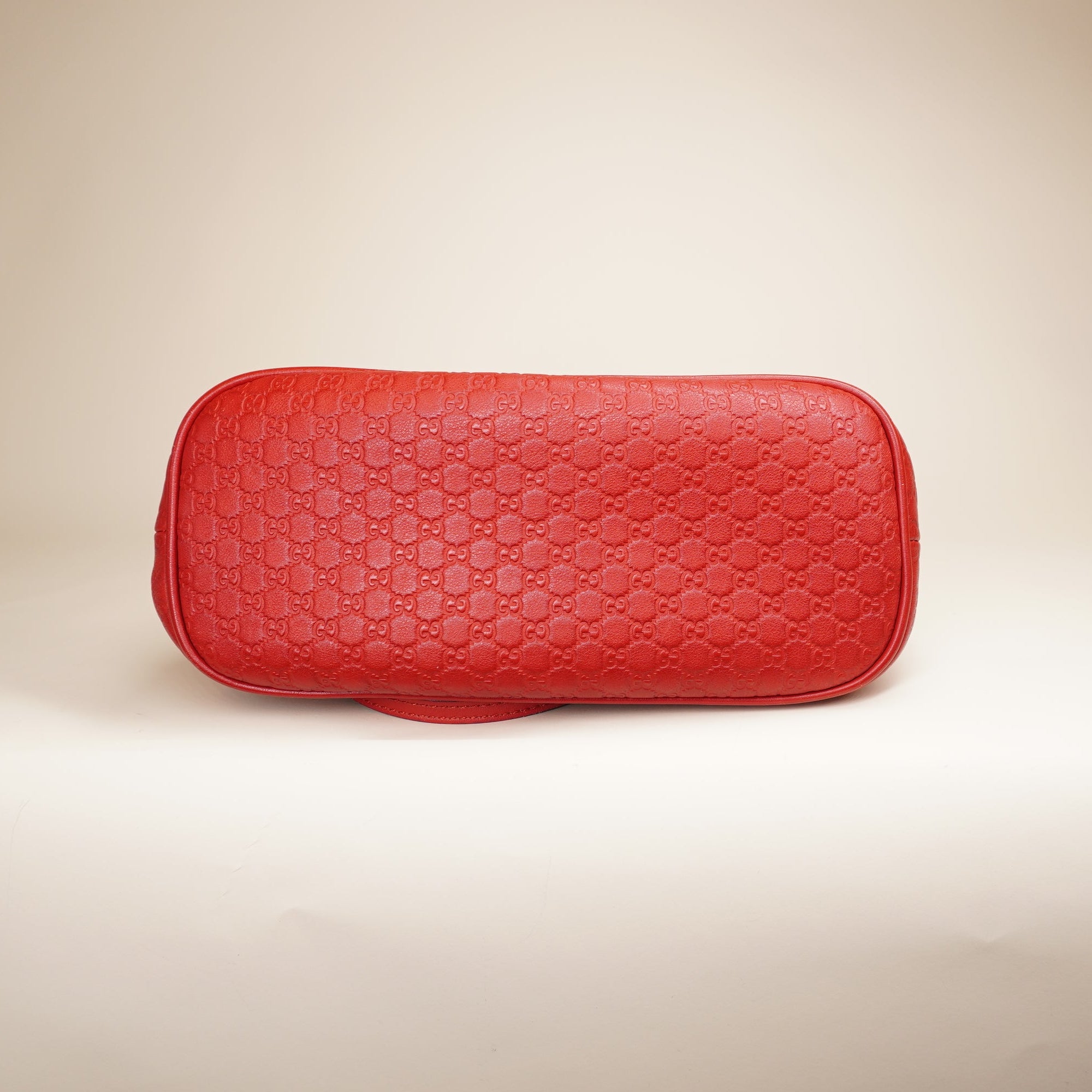 PRE-OWNED Guccissima Leather Dome Red Mini Shoulder Bag