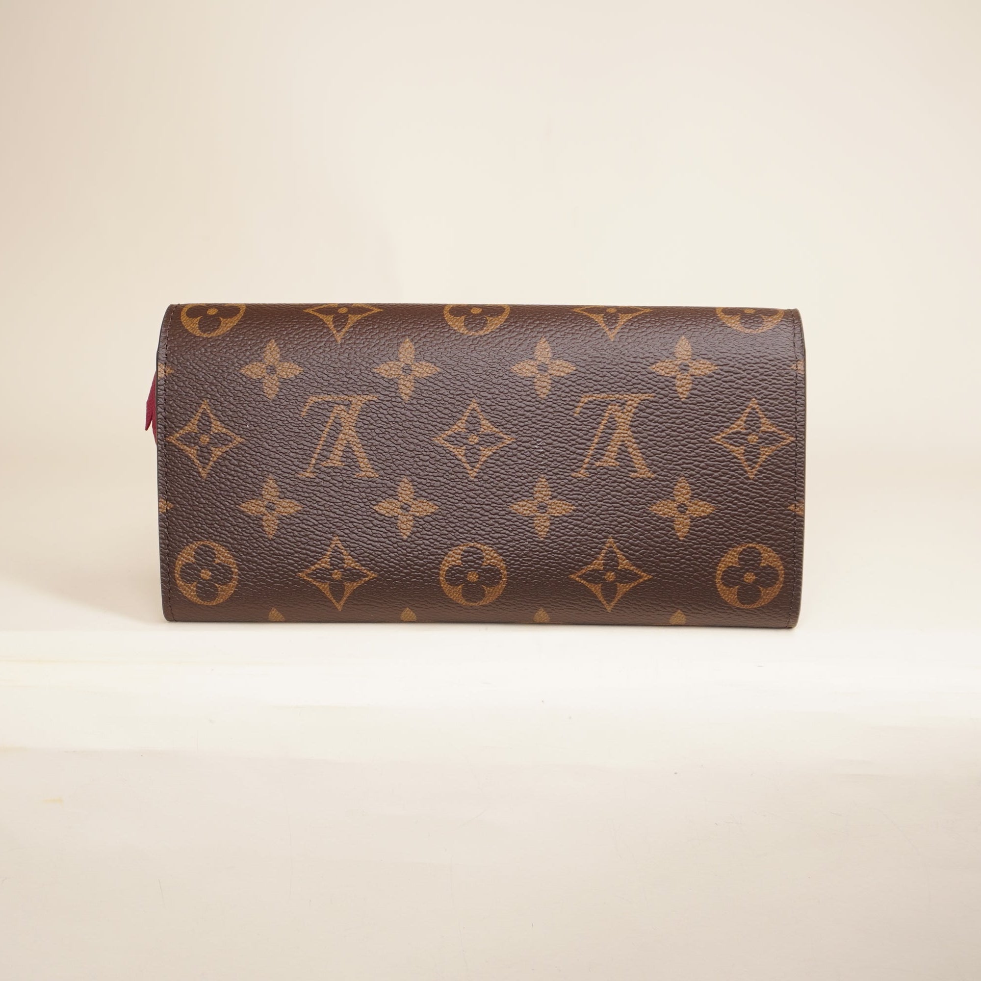 PRE-OWNED LV Monogram Emilie Wallet Red