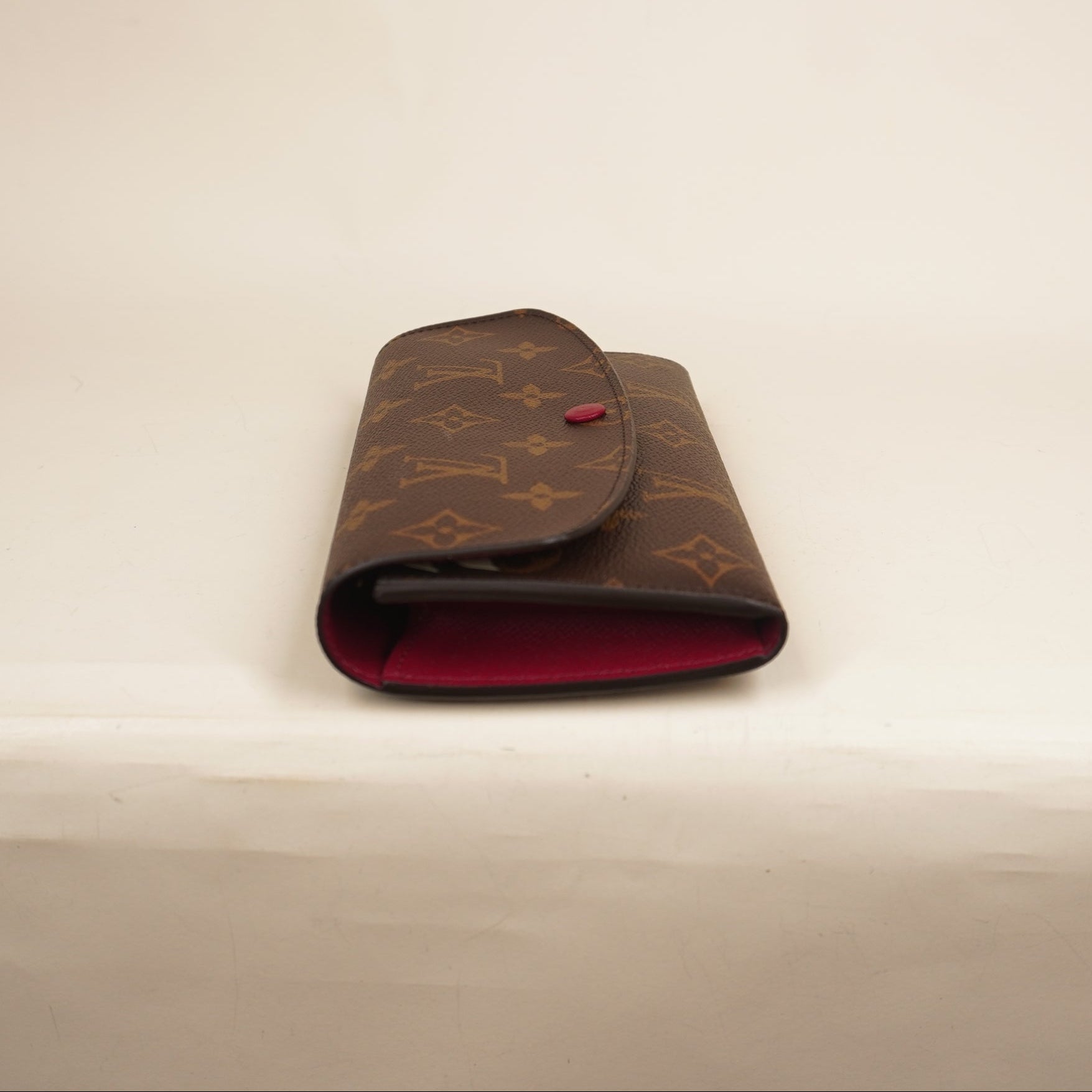 PRE-OWNED LV Monogram Emilie Wallet Red