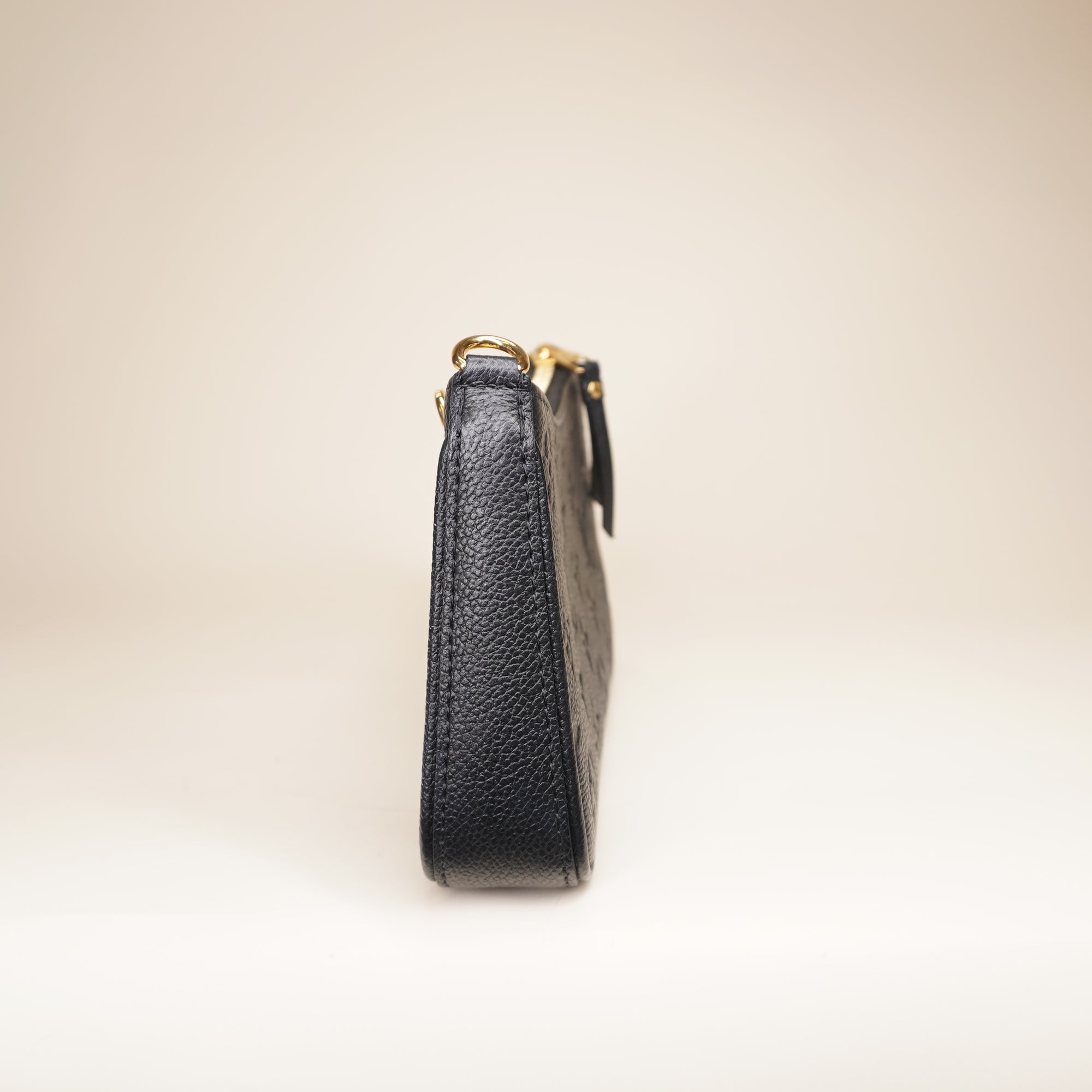 PRE-OWNED LV Easy Pouch On Strap Empreinte Black Shoulder Bag