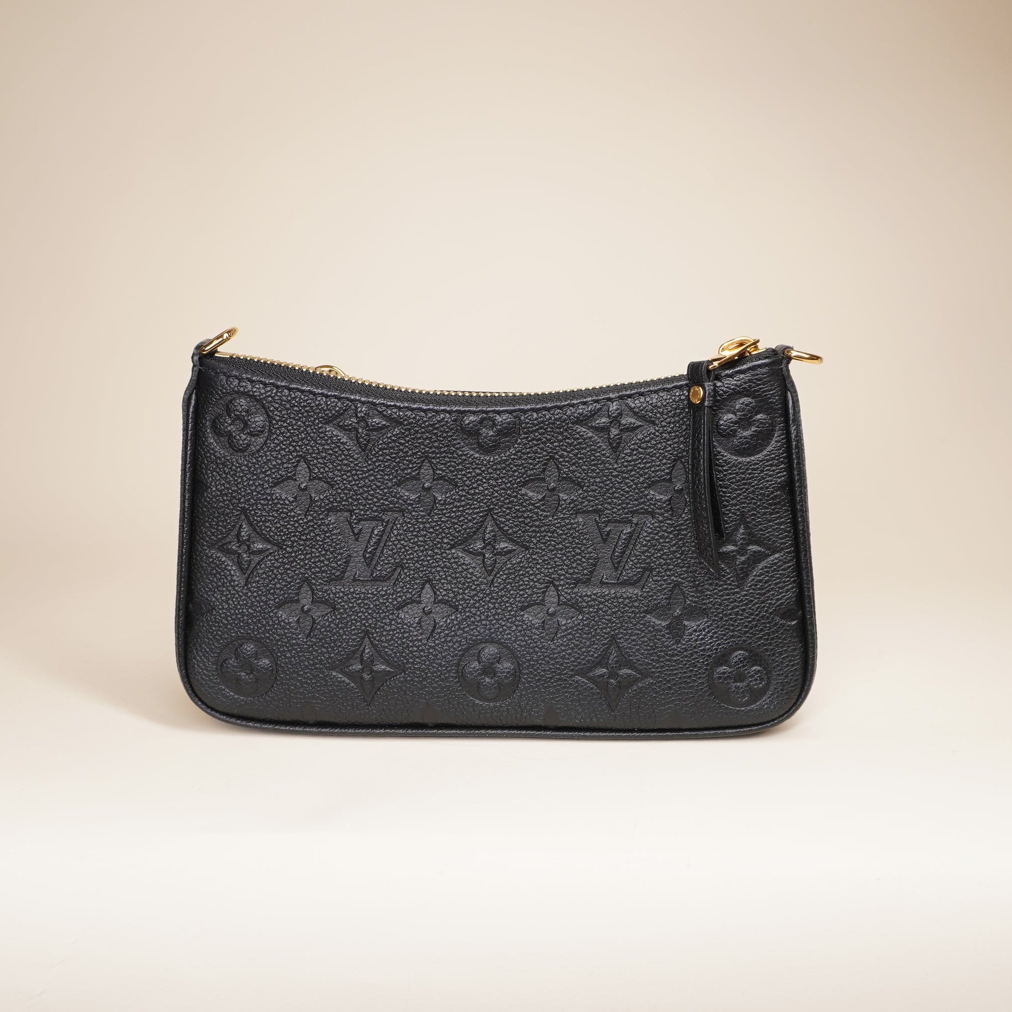 PRE-OWNED LV Easy Pouch On Strap Empreinte Black Shoulder Bag