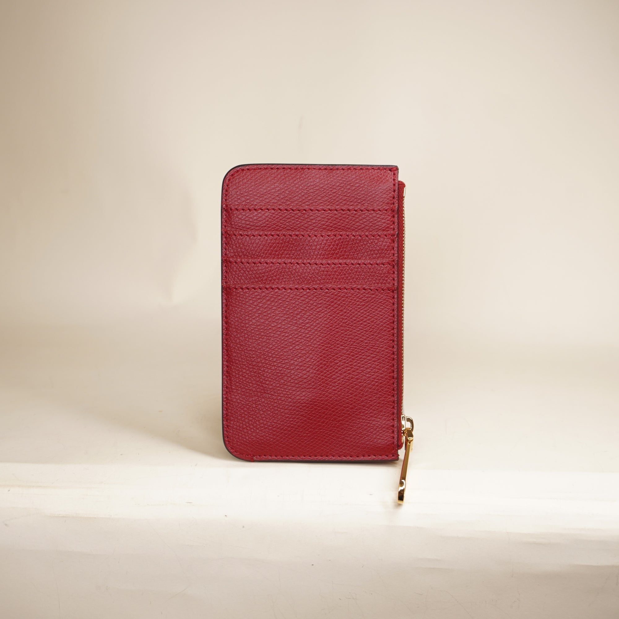 PRE-OWNED Vitello Cruise F is Fendi Bi-Color FF 1974 Embossed Key Case Pouch