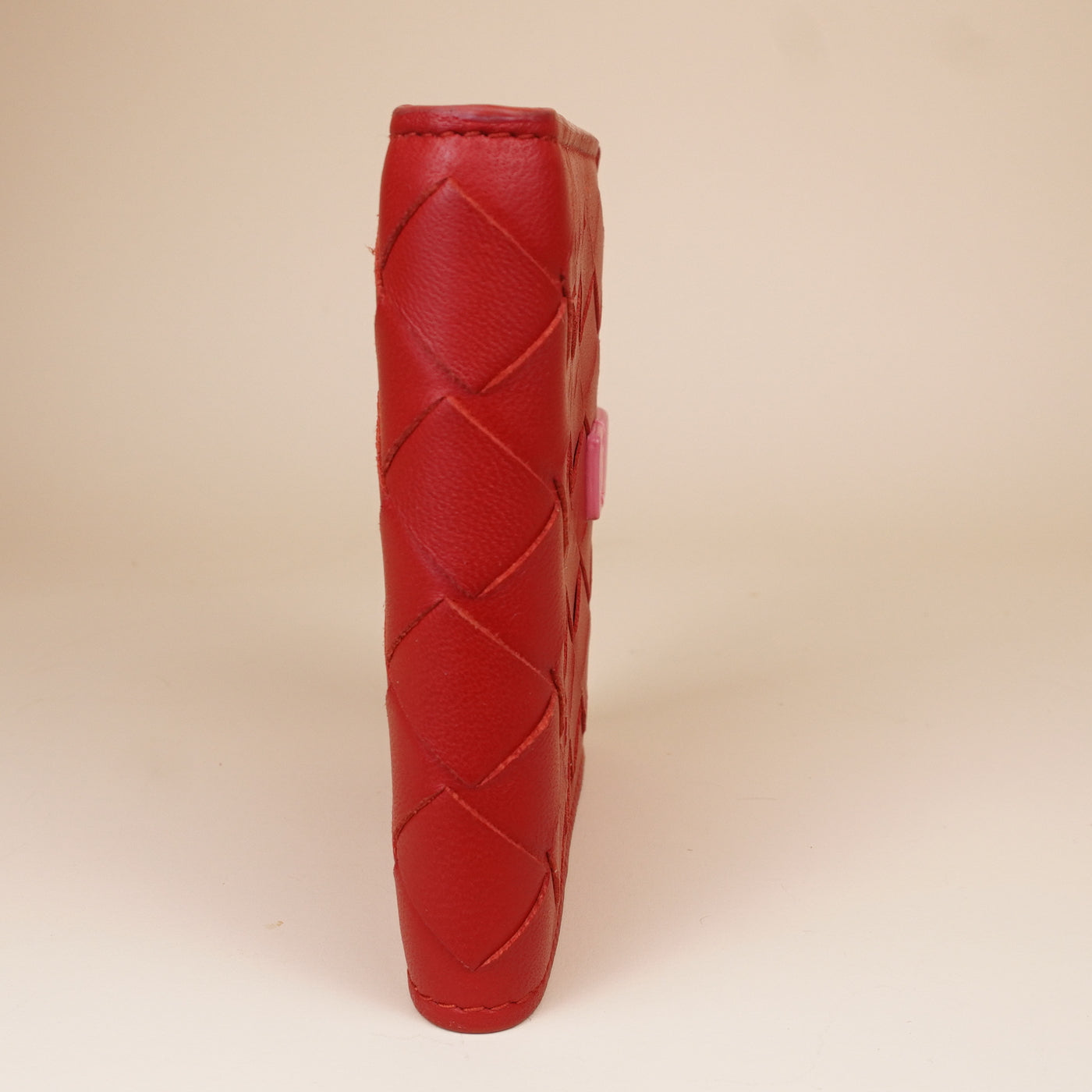 PRE-OWNED Intrecciato Red Bi-fold Wallet