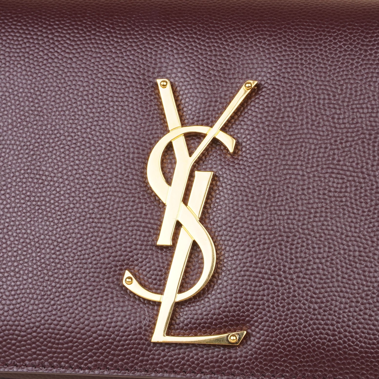 PRE-OWNED Burgundy Leather Small Monogram Kate Shoulder Bag