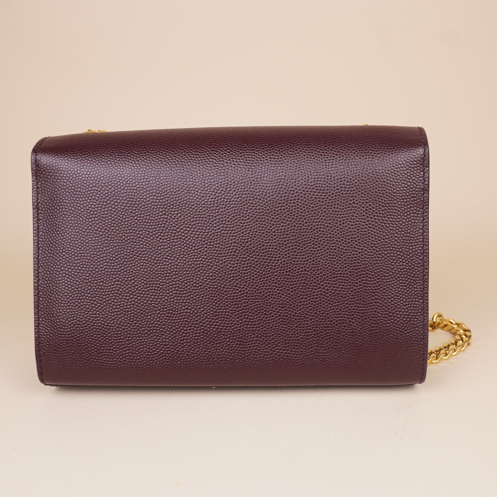 PRE-OWNED Burgundy Leather Small Monogram Kate Shoulder Bag