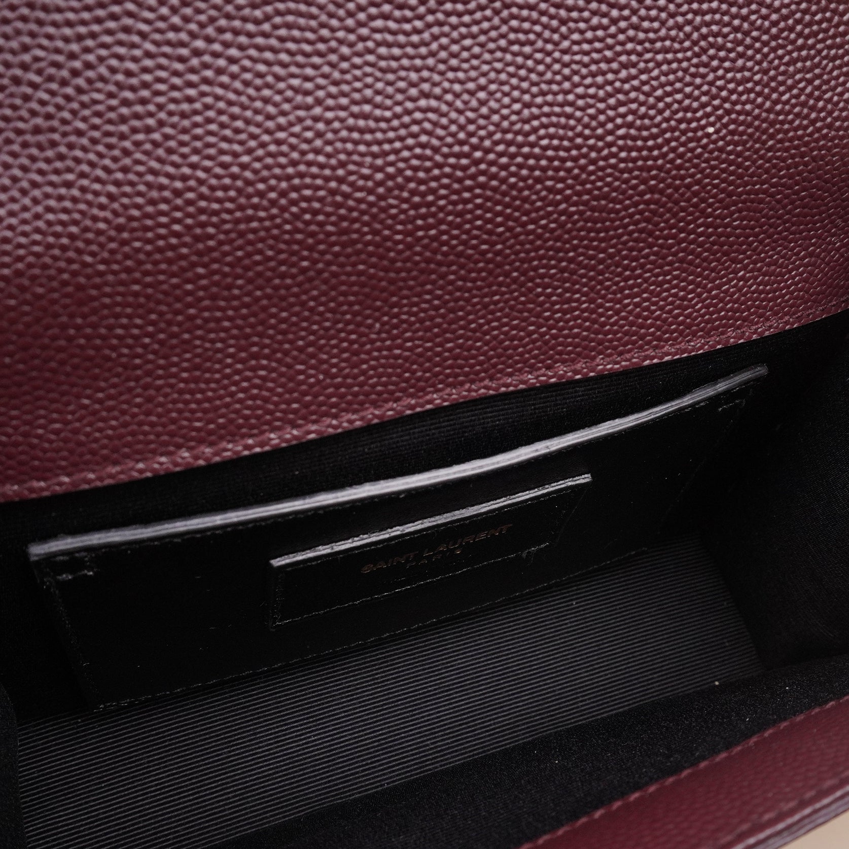 PRE-OWNED Burgundy Leather Small Monogram Kate Shoulder Bag