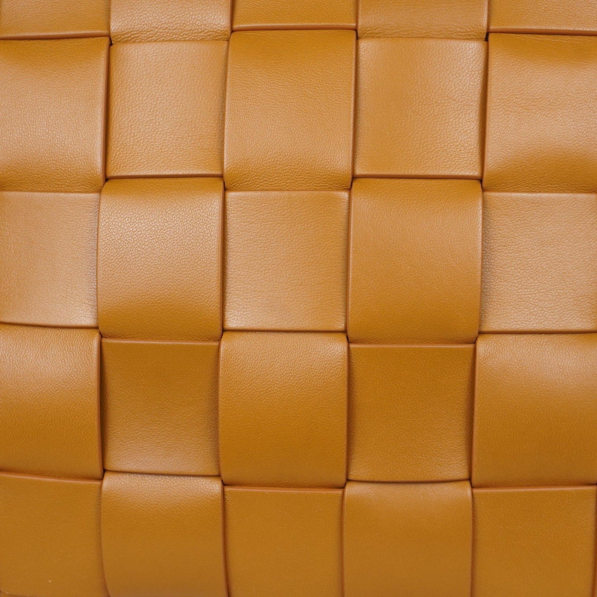 PRE-OWNED Brown Leather Snap Clutch Bamboo Trim