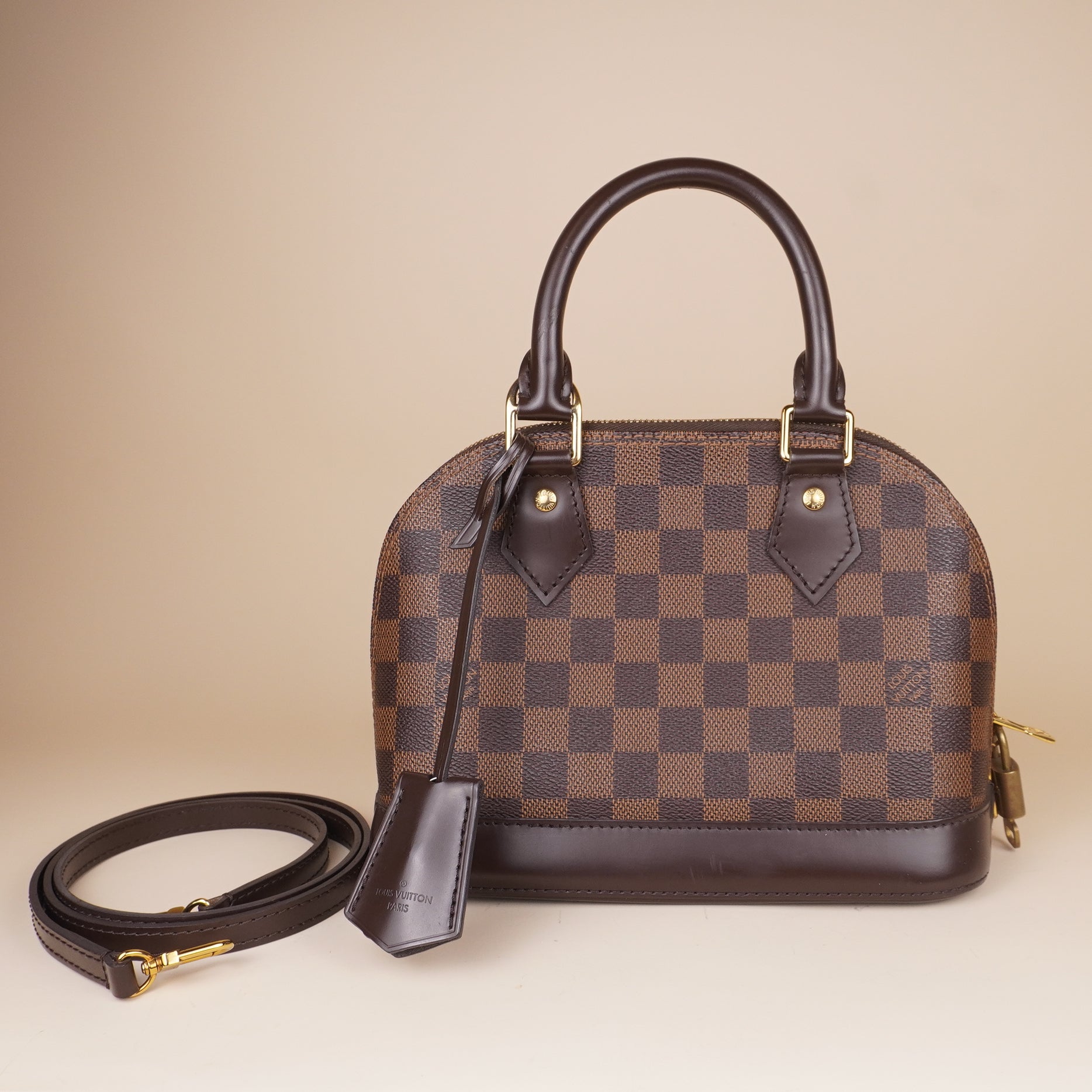 PRE-OWNED LV Damier Canvas Alma BB Bag