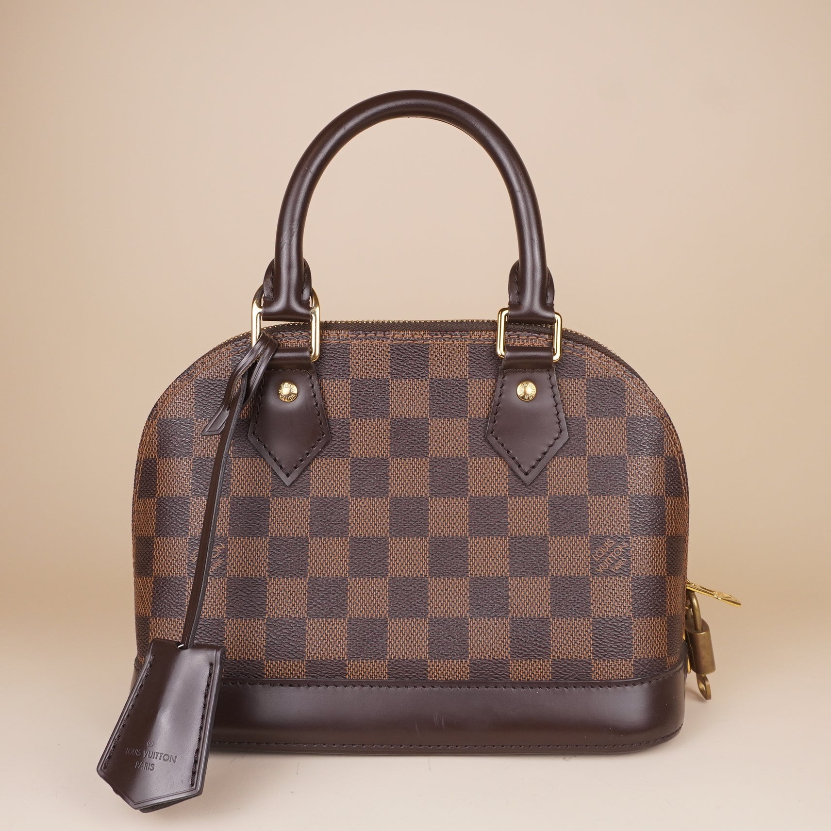 PRE-OWNED LV Damier Canvas Alma BB Bag