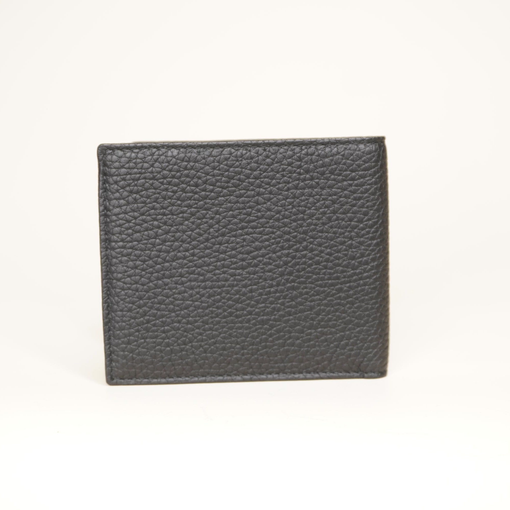 PRE-OWNED GG Black Grained Leather Bifold Man Wallet