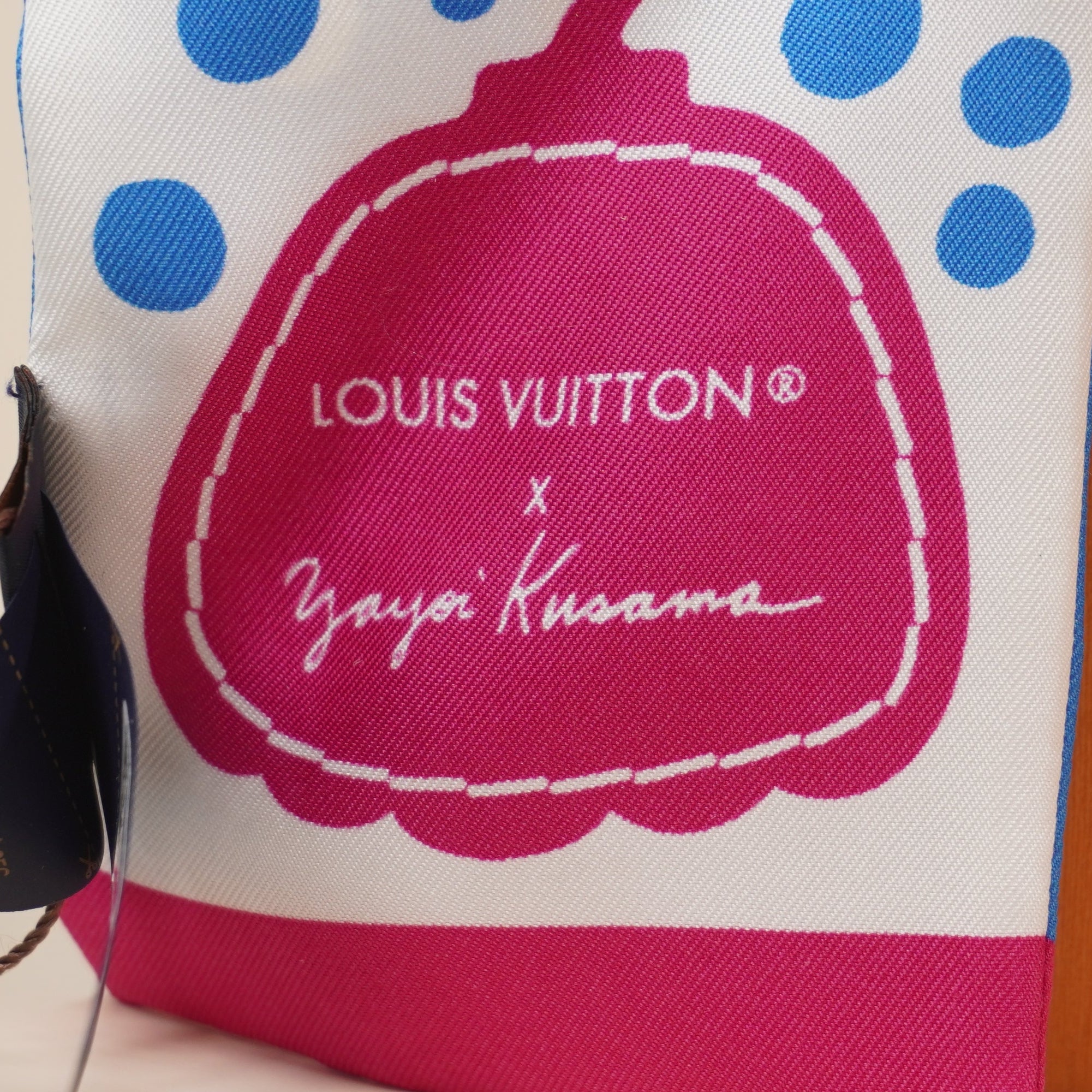 PRE-OWNED LV x YK Infinity Dots Bandeau Blue White