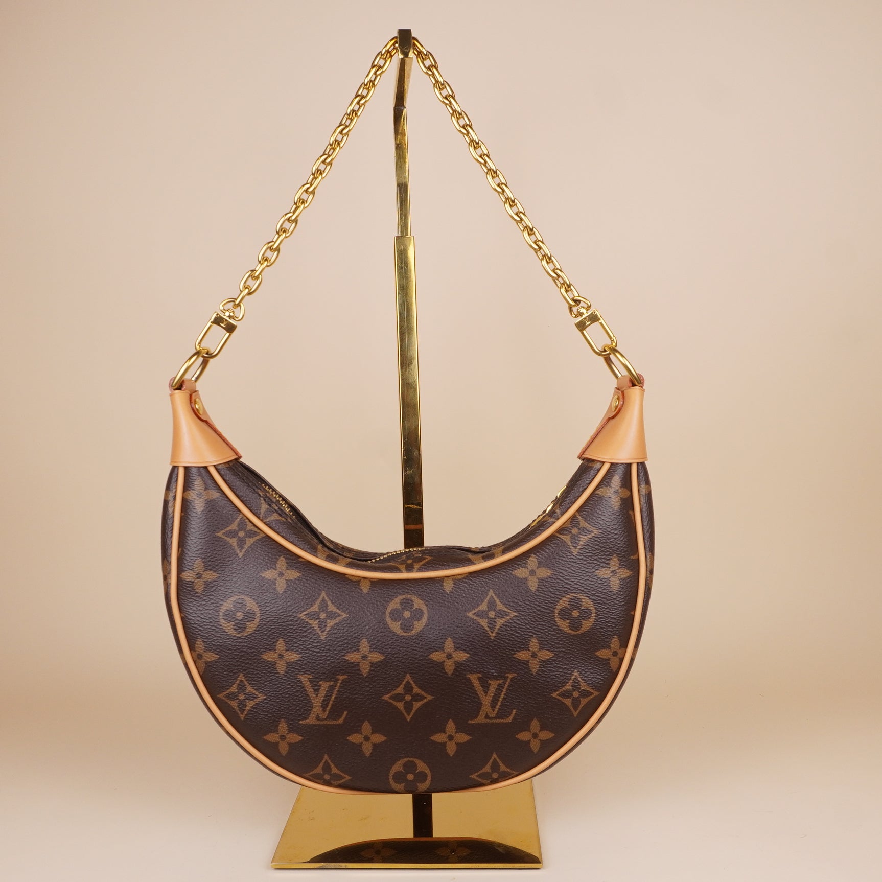 PRE-OWNED LV Monogram Canvas Loop PM Bag