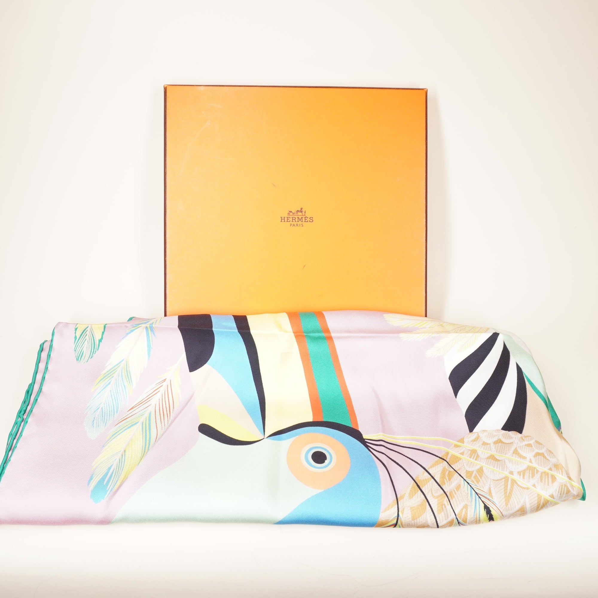 PRE-OWNED Toucans de Paradis Silk Scarf