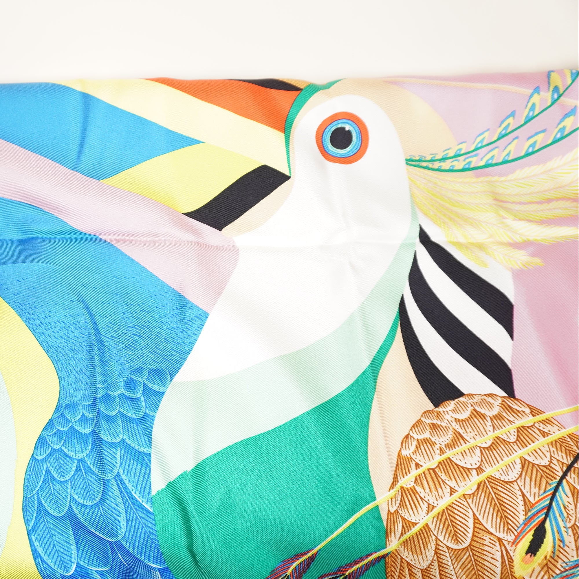 PRE-OWNED Toucans de Paradis Silk Scarf
