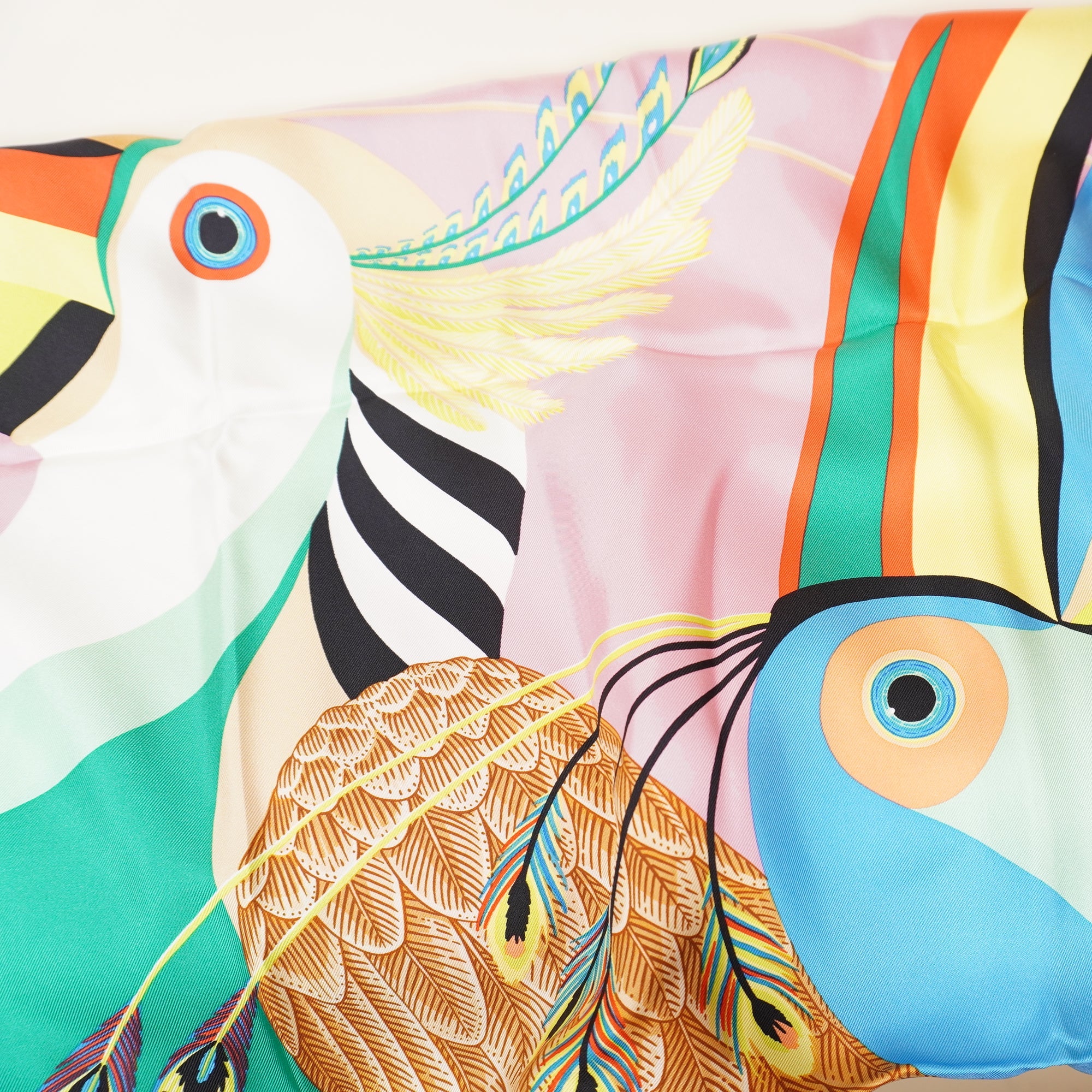 PRE-OWNED Toucans de Paradis Silk Scarf