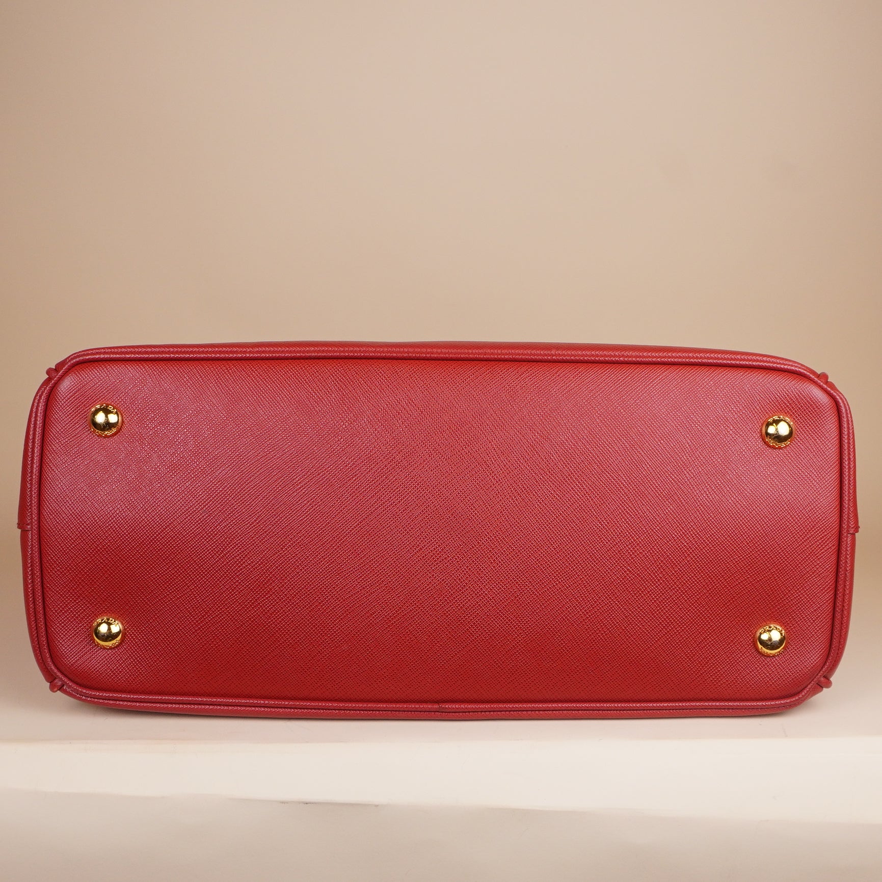 PRE-OWNED Saffiano Lux Medium Tote Fuoco